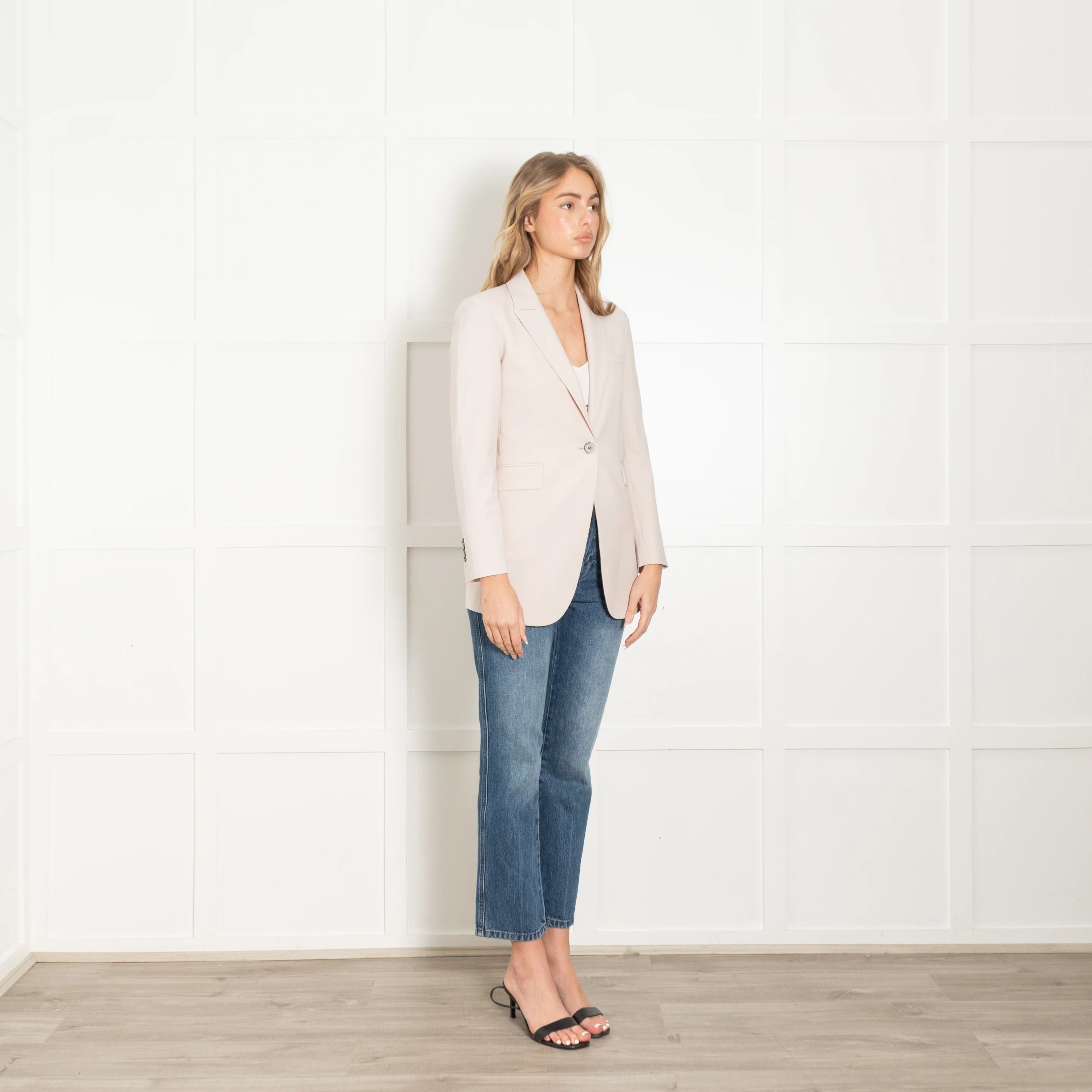 Theory Grey Fine Wool Blazer Jacket - Image 7
