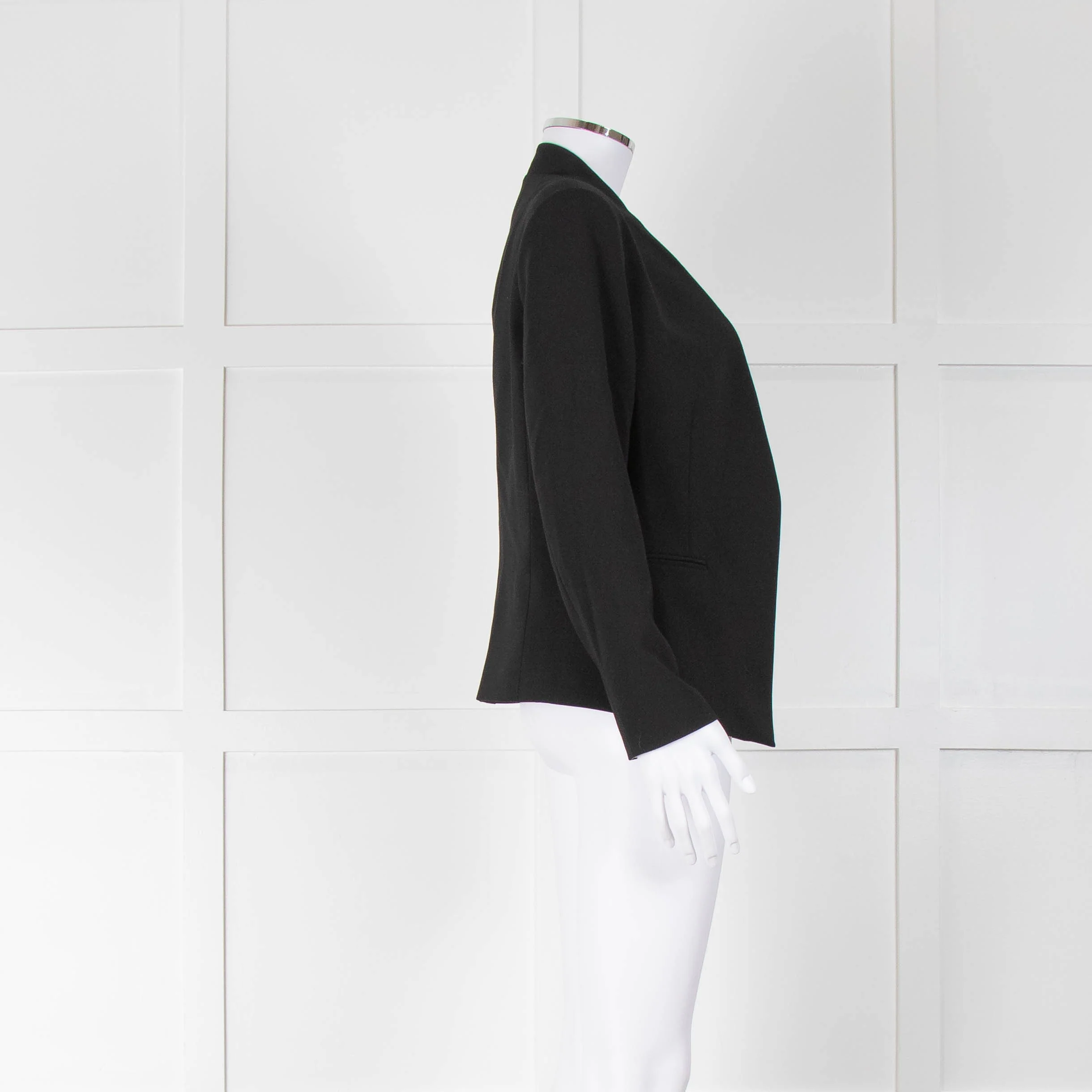 Theory Black Collarless Blazer - Image 2