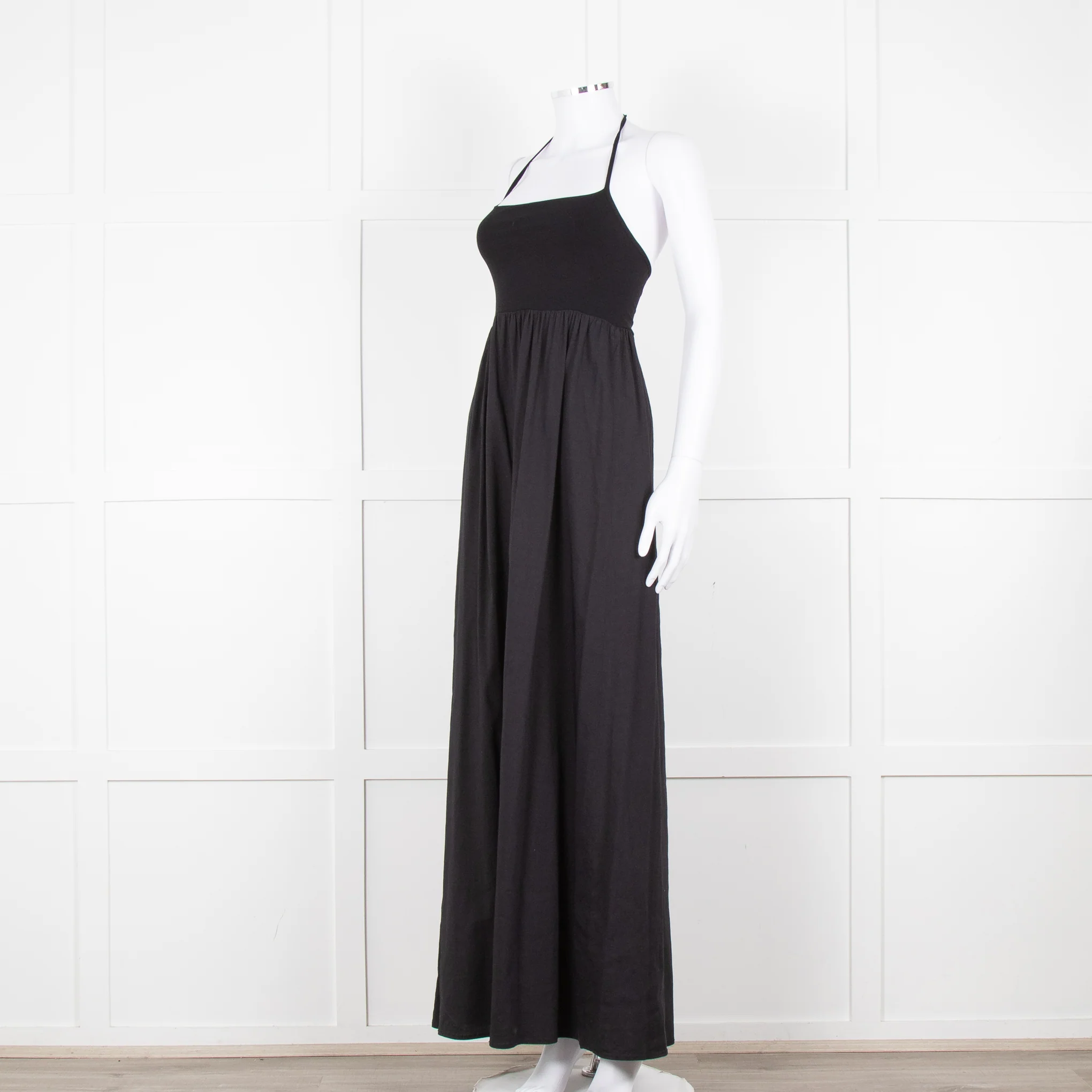 Theory Black Halter Neck Maxi Dress - Image 8