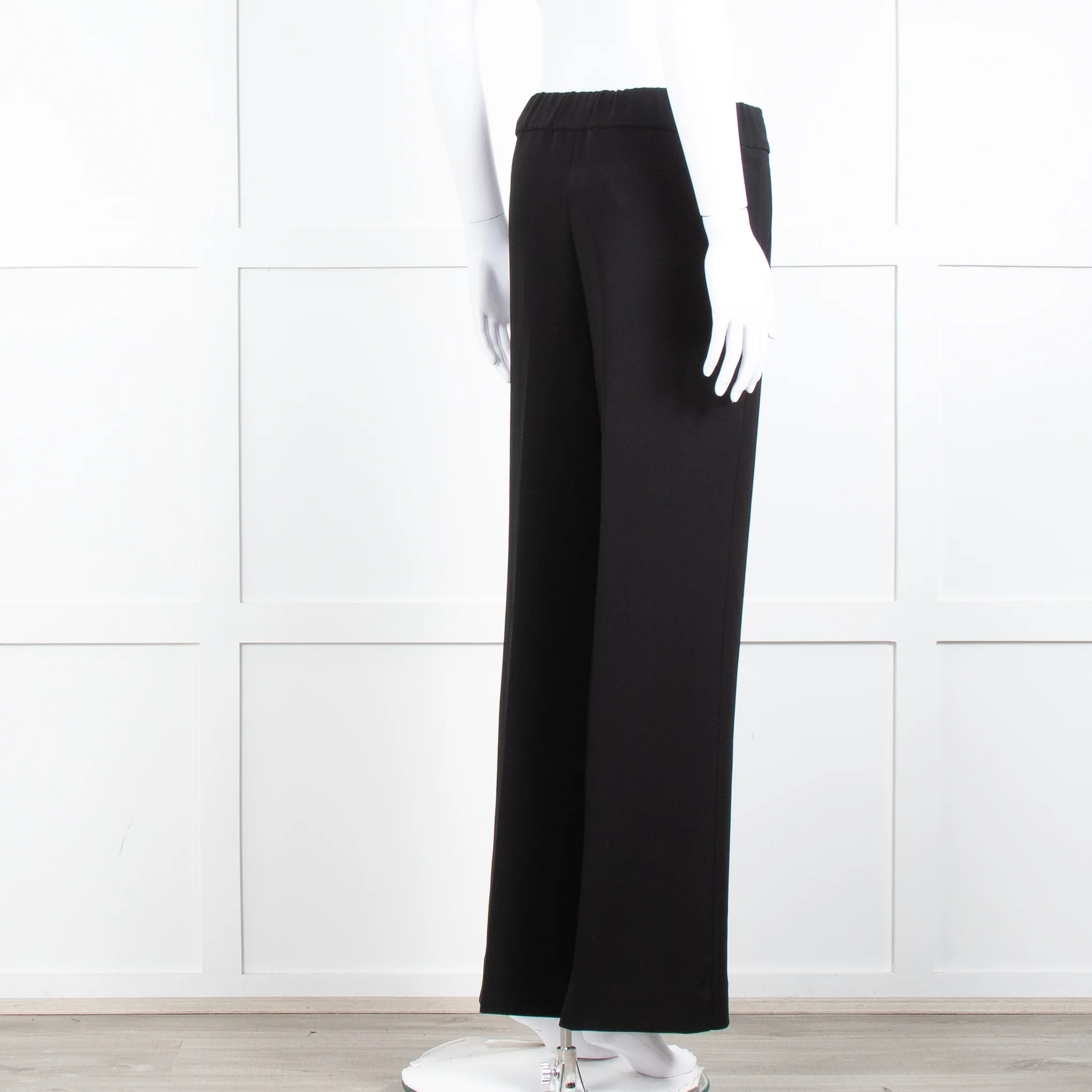 Theory Black Straight Leg Trousers - Image 4