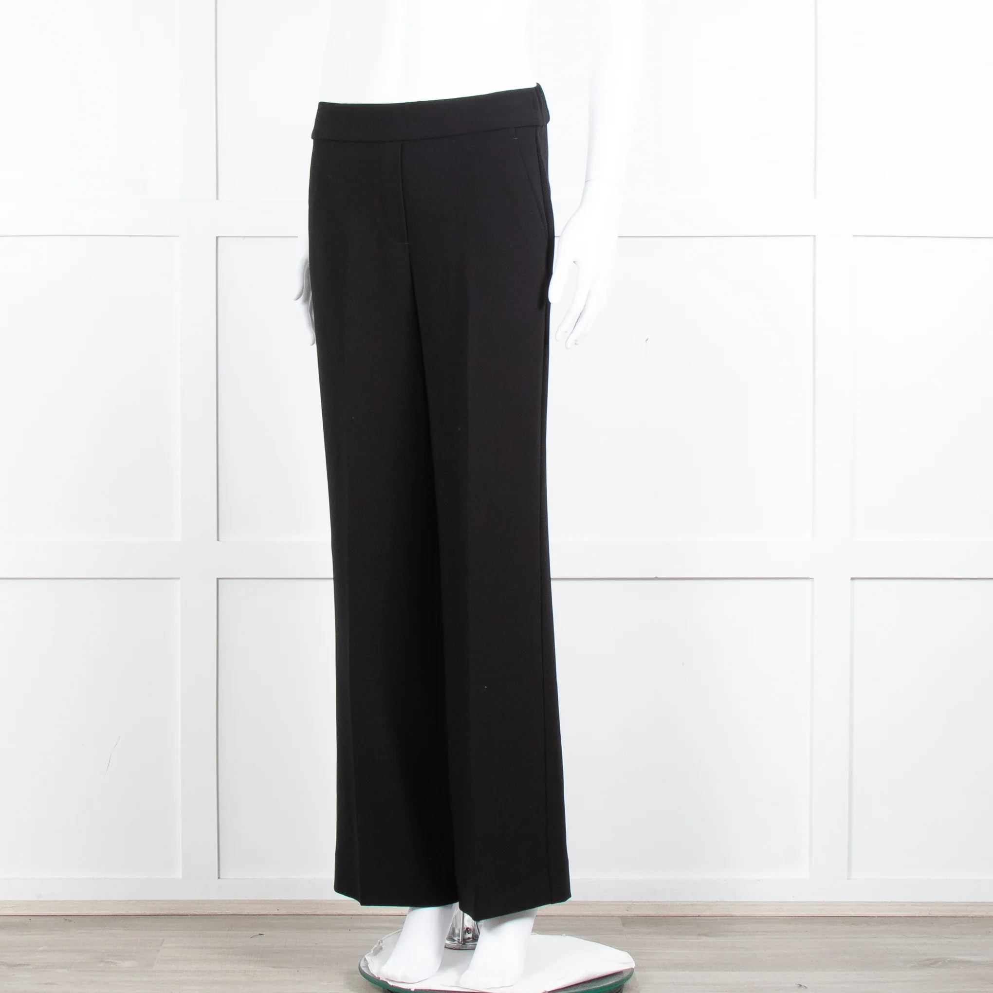 Theory Black Straight Leg Trousers - Image 8