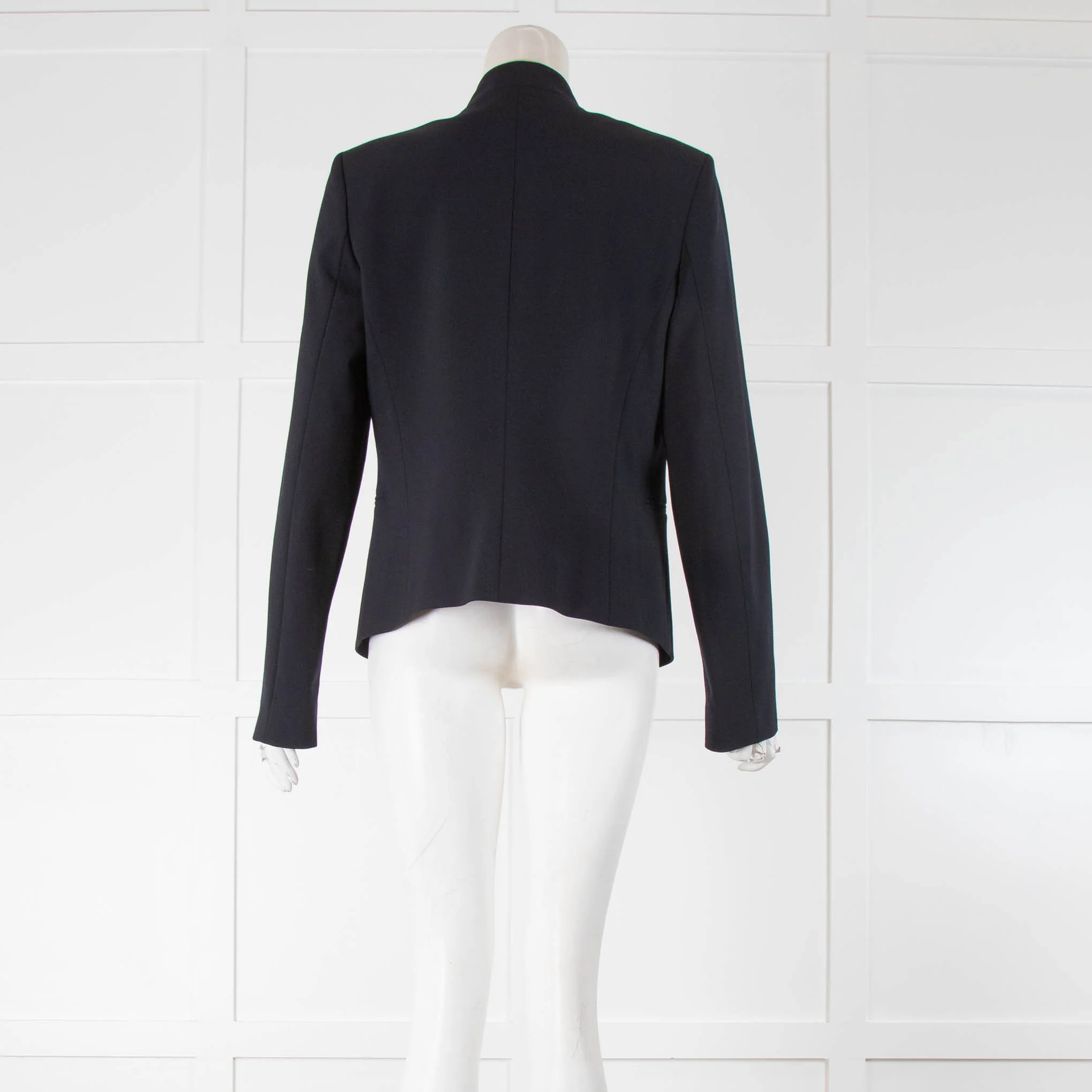 Theory Navy Collarless Blazer - Image 2