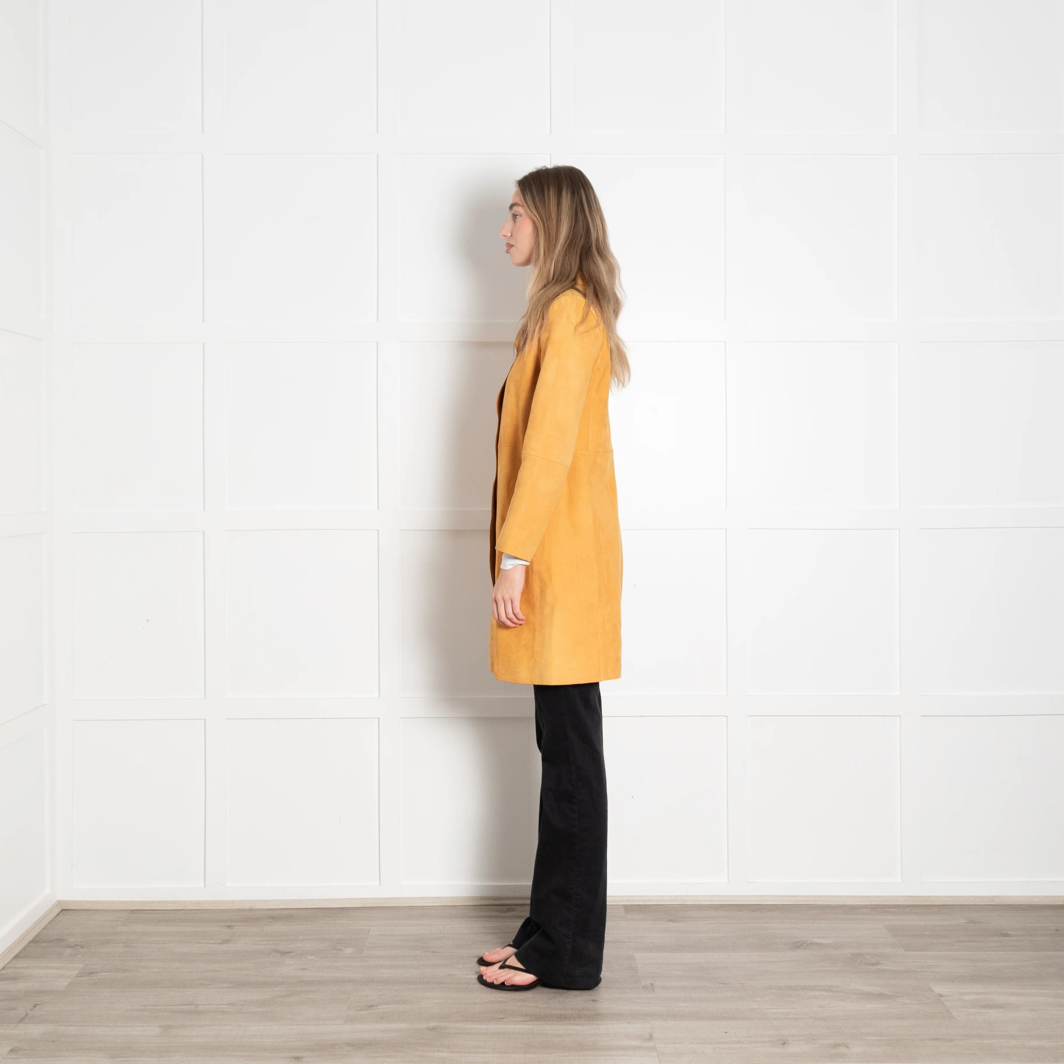 Theory Orange Suede Coat - Image 4