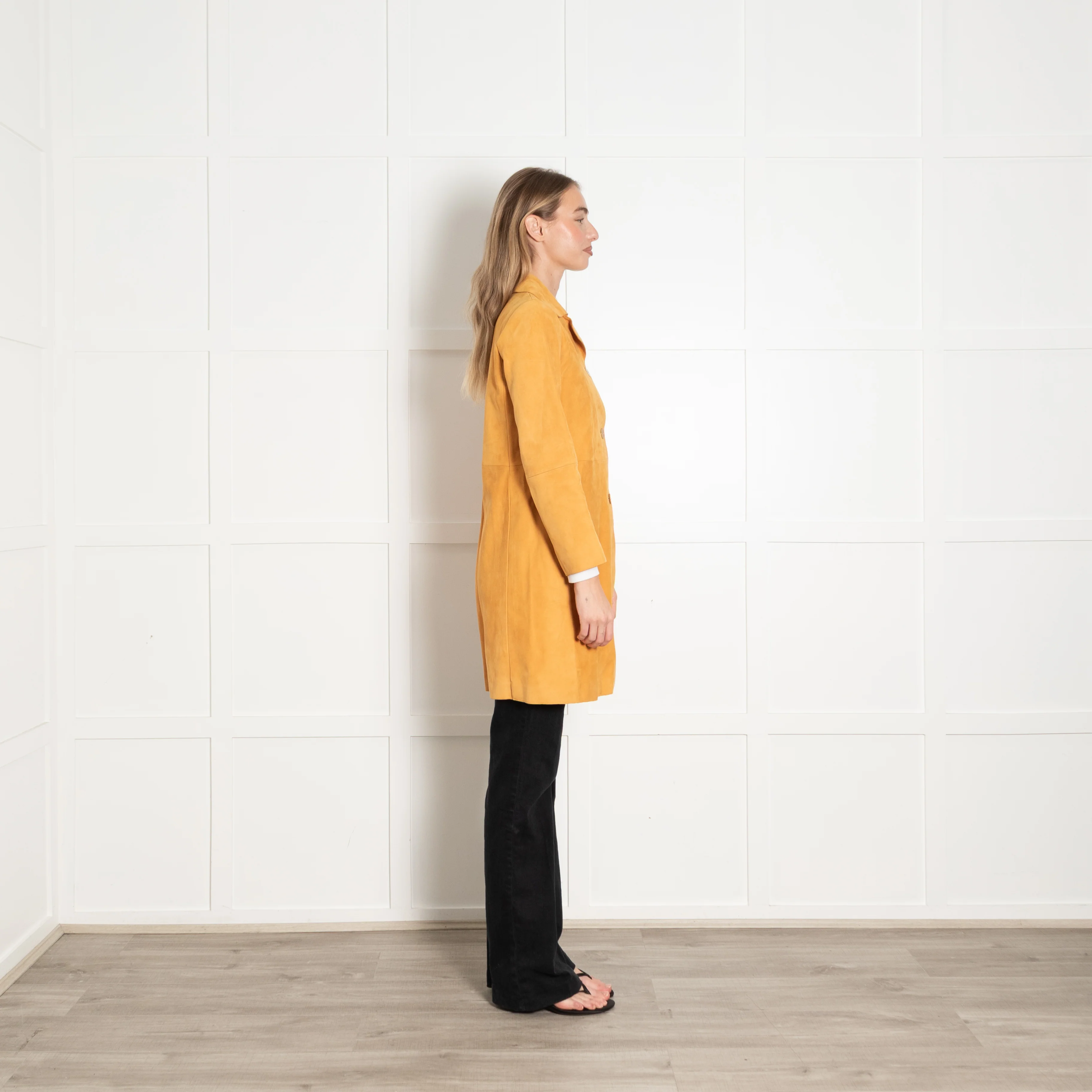 Theory Orange Suede Coat - Image 6