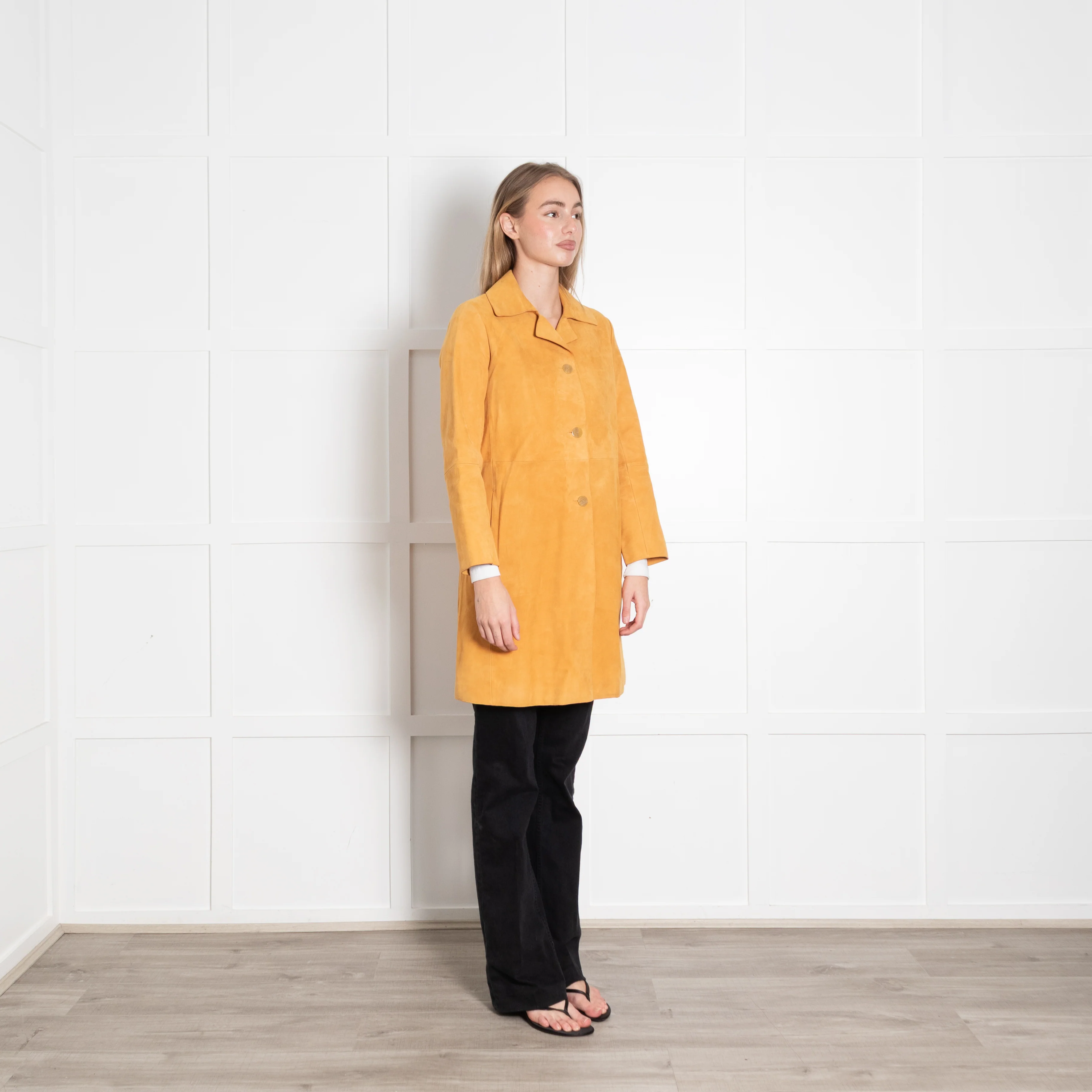 Theory Orange Suede Coat - Image 7