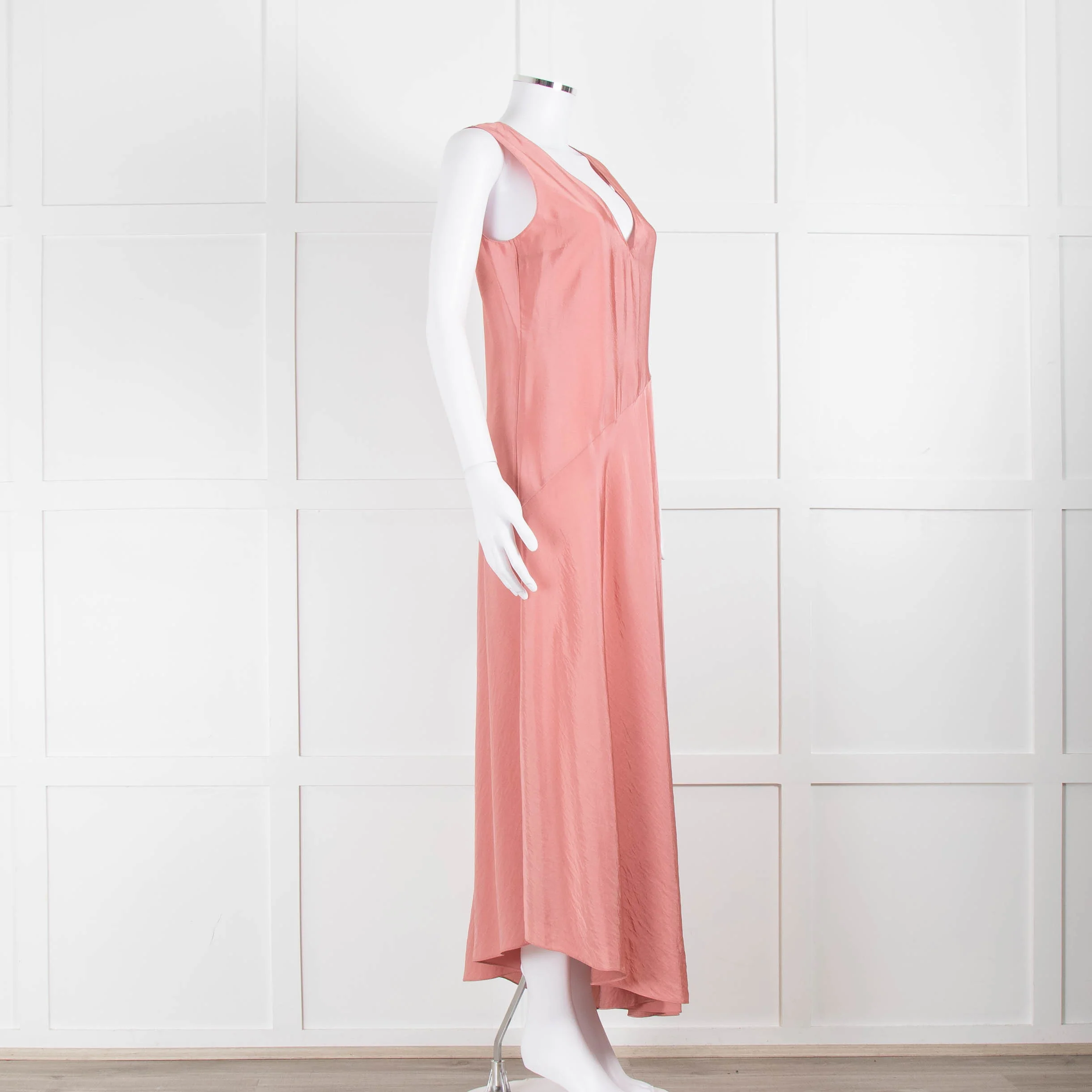 Theory Pink Draped Sleeveless Midi Dress - Image 2