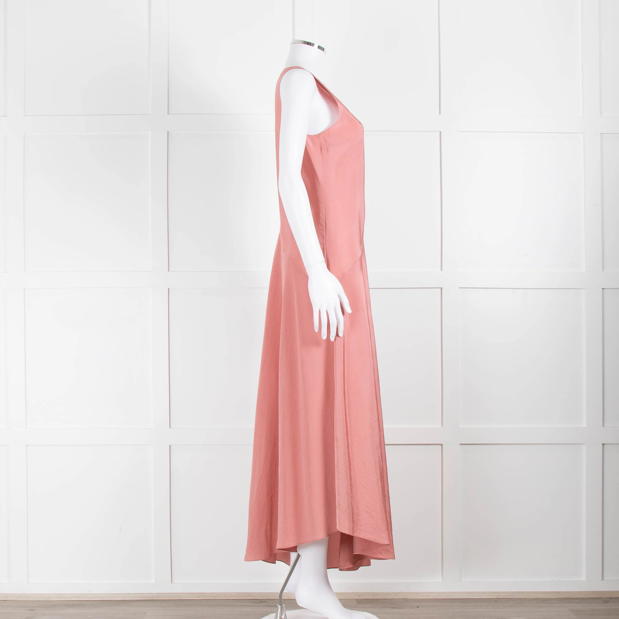 Theory Pink Draped Sleeveless Midi Dress - Image 3