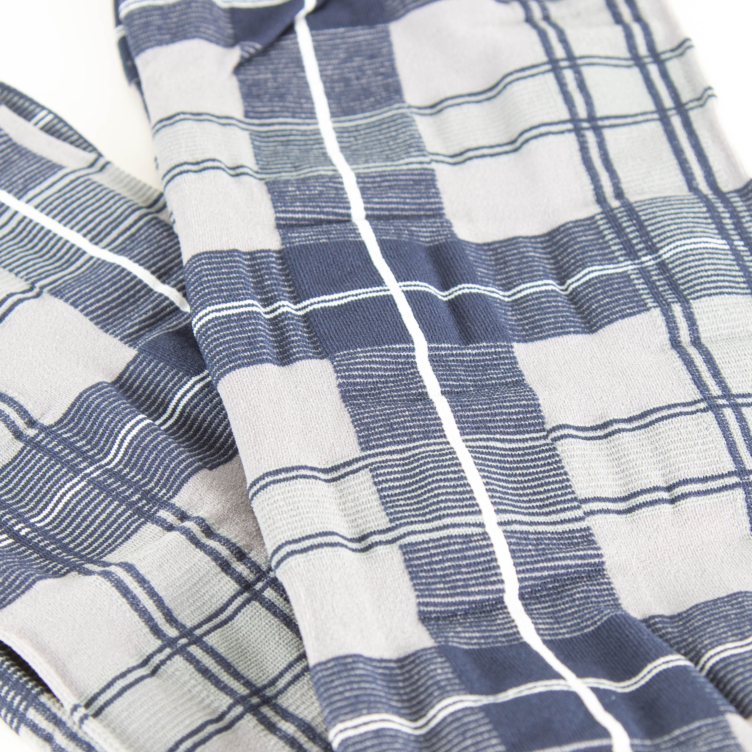 Thom Browne Grey Prince Of Wales Check Semi Opaque Tights - Image 4