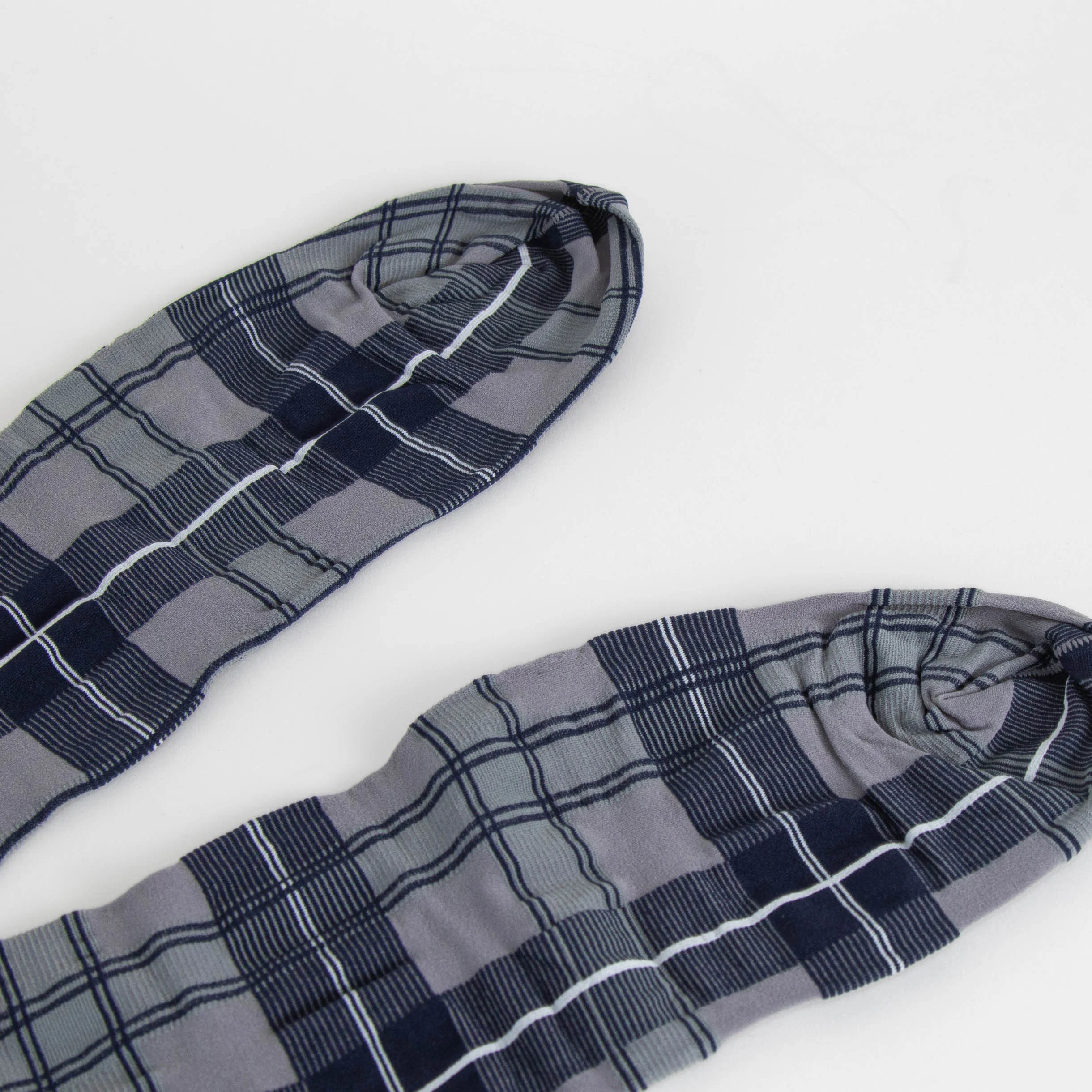 Thom Browne Grey Prince Of Wales Check Semi Opaque Tights - Image 5