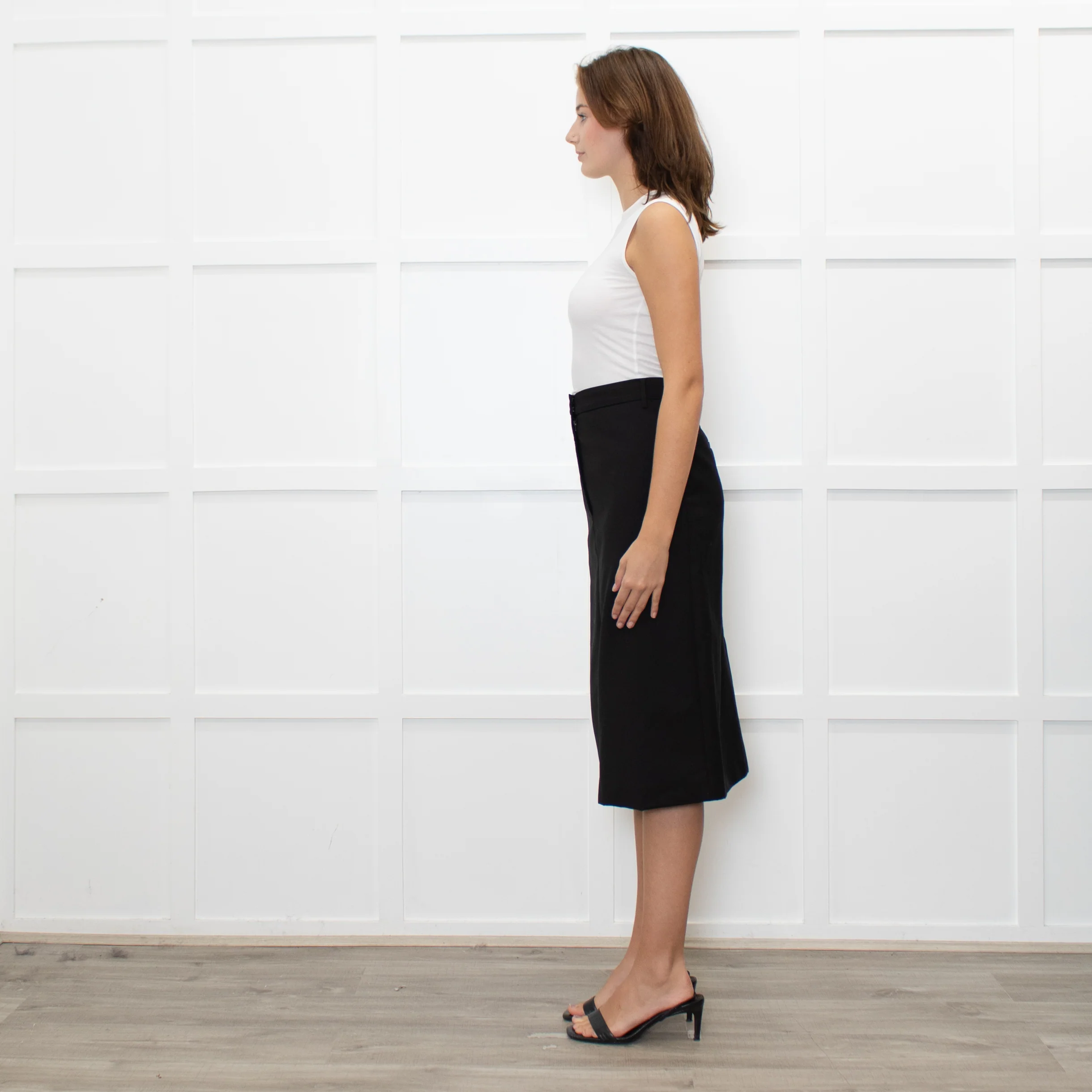 Tibi Black Light Wool Pencil Skirt - Image 7