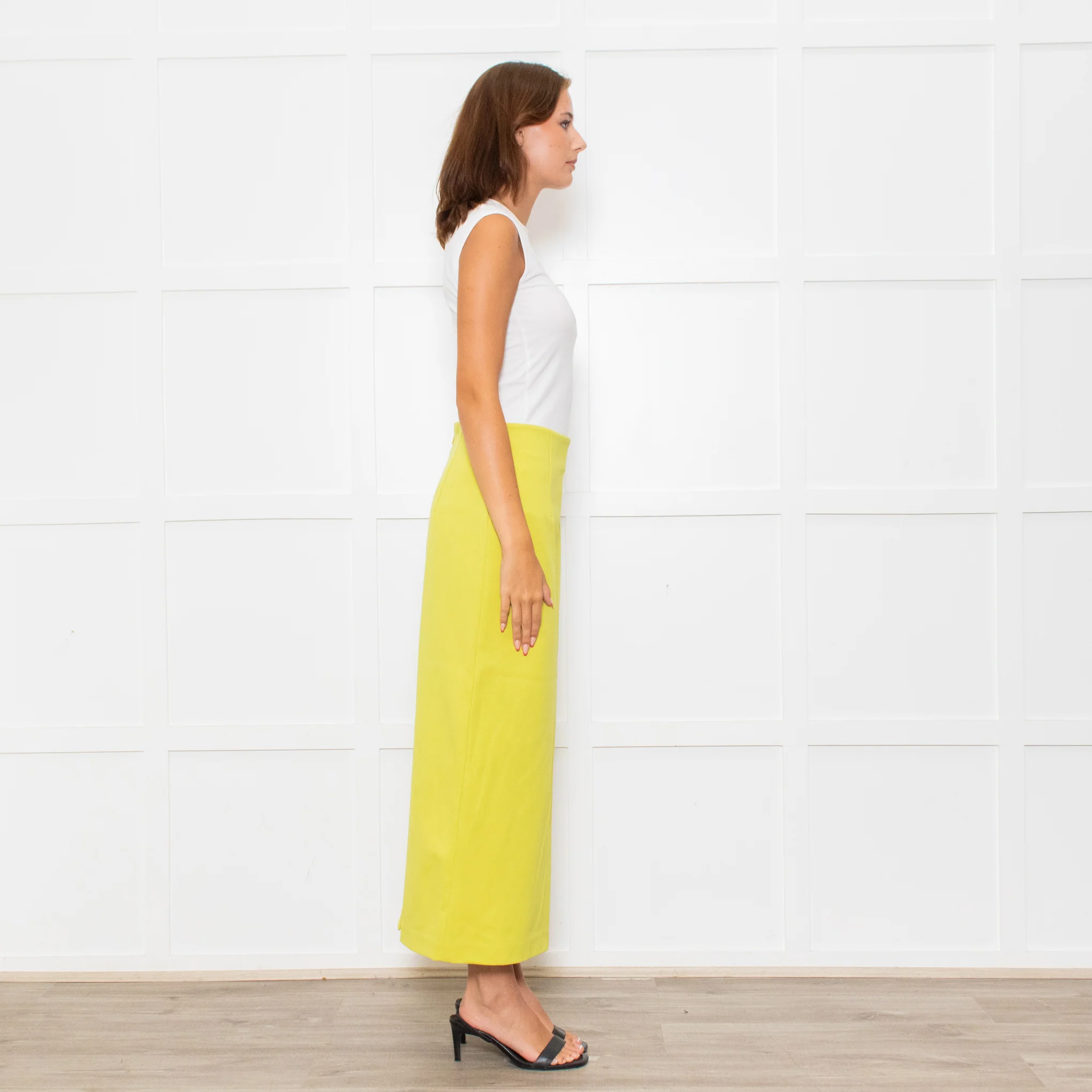 Tibi Neon Green Maxi Skirt - Image 5