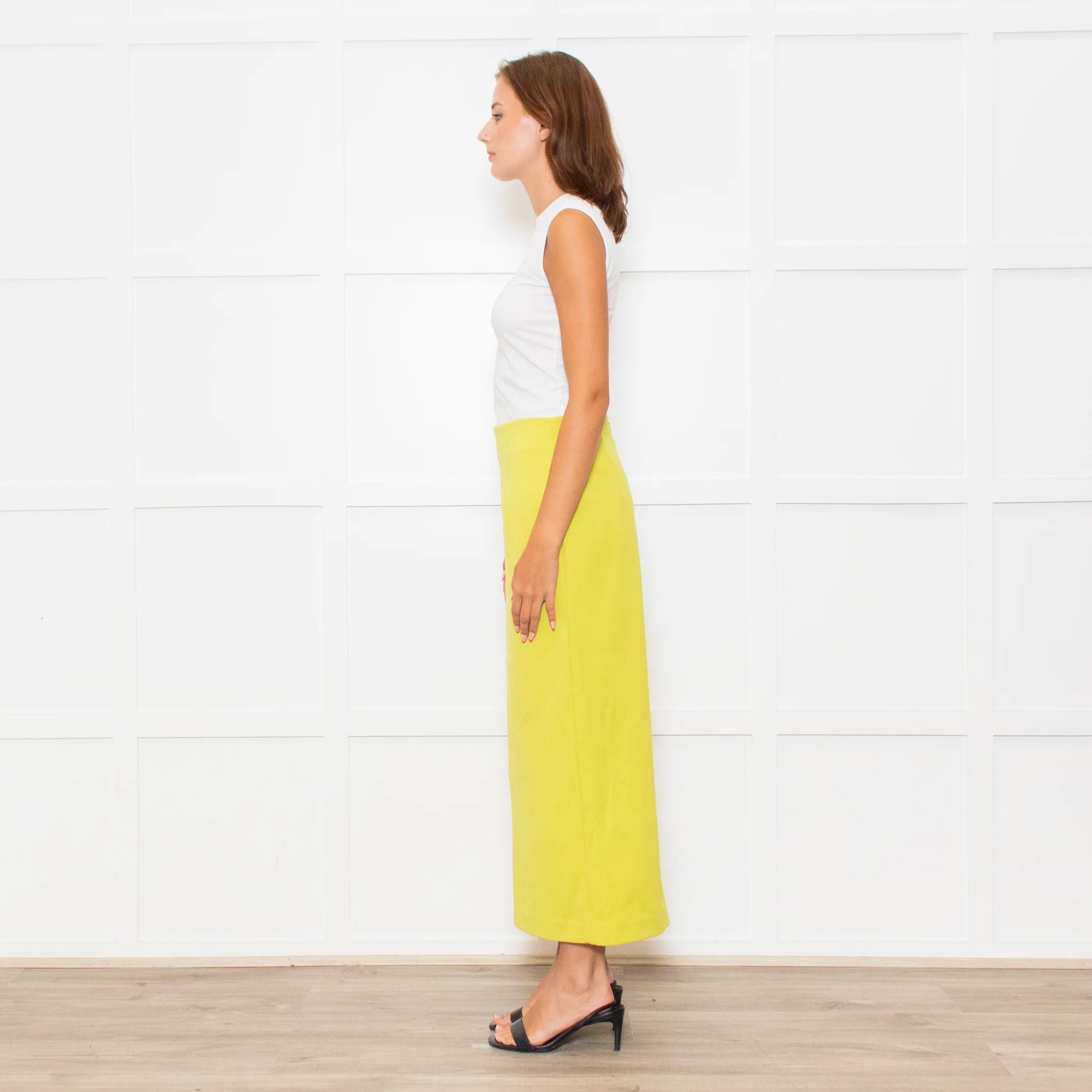 Tibi Neon Green Maxi Skirt - Image 7