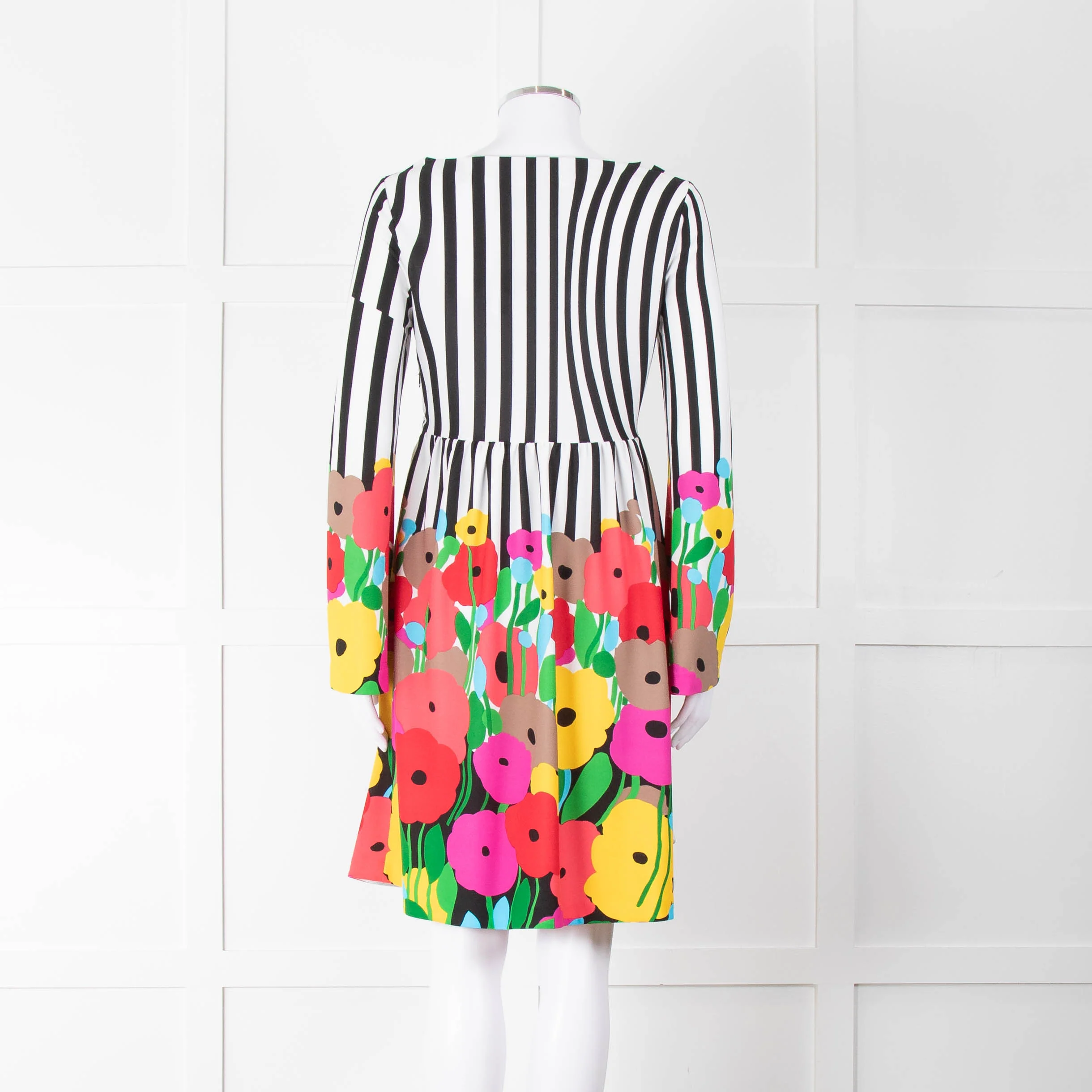 Tibi White Multicolour Striped And Floral Dress - Image 5