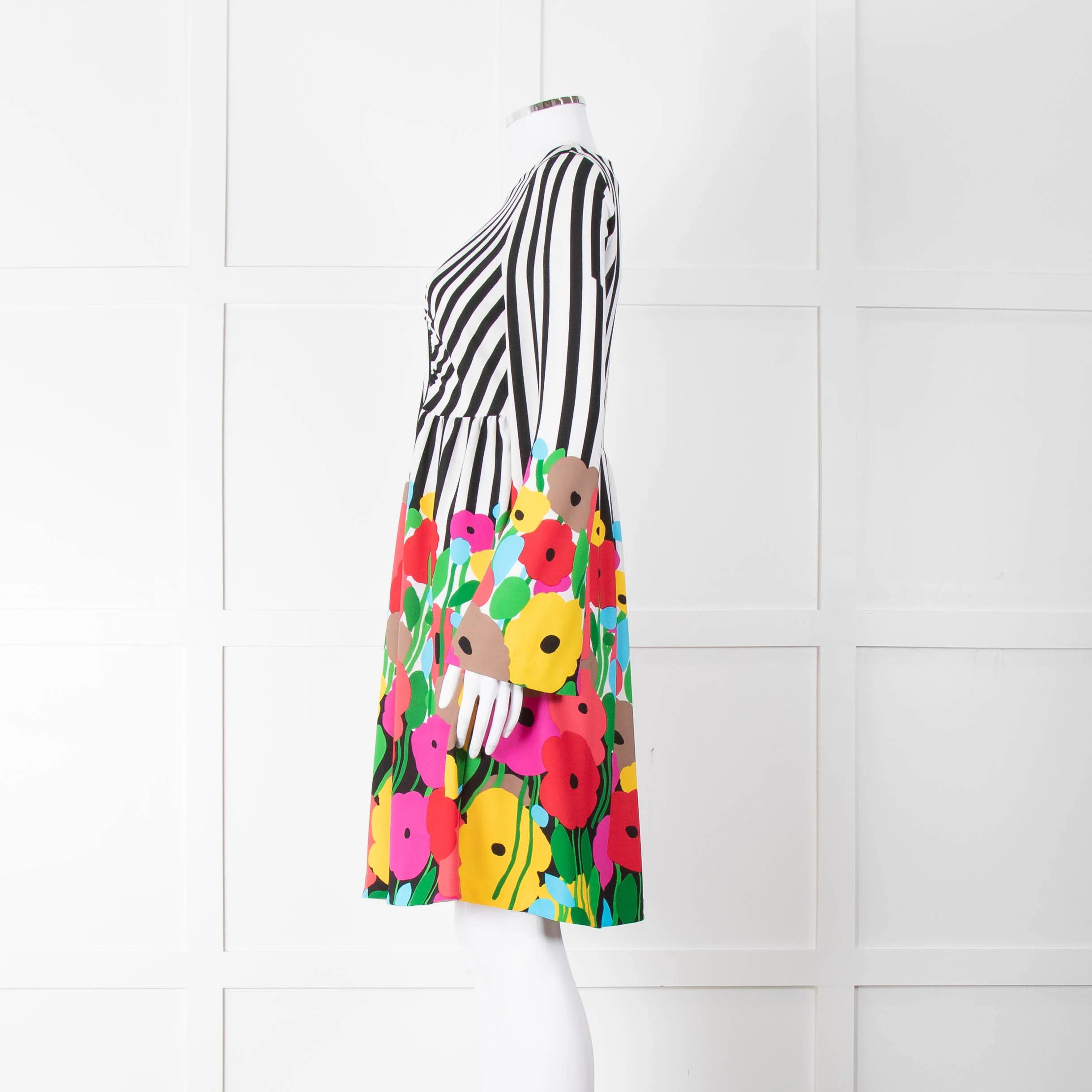 Tibi White Multicolour Striped And Floral Dress - Image 7