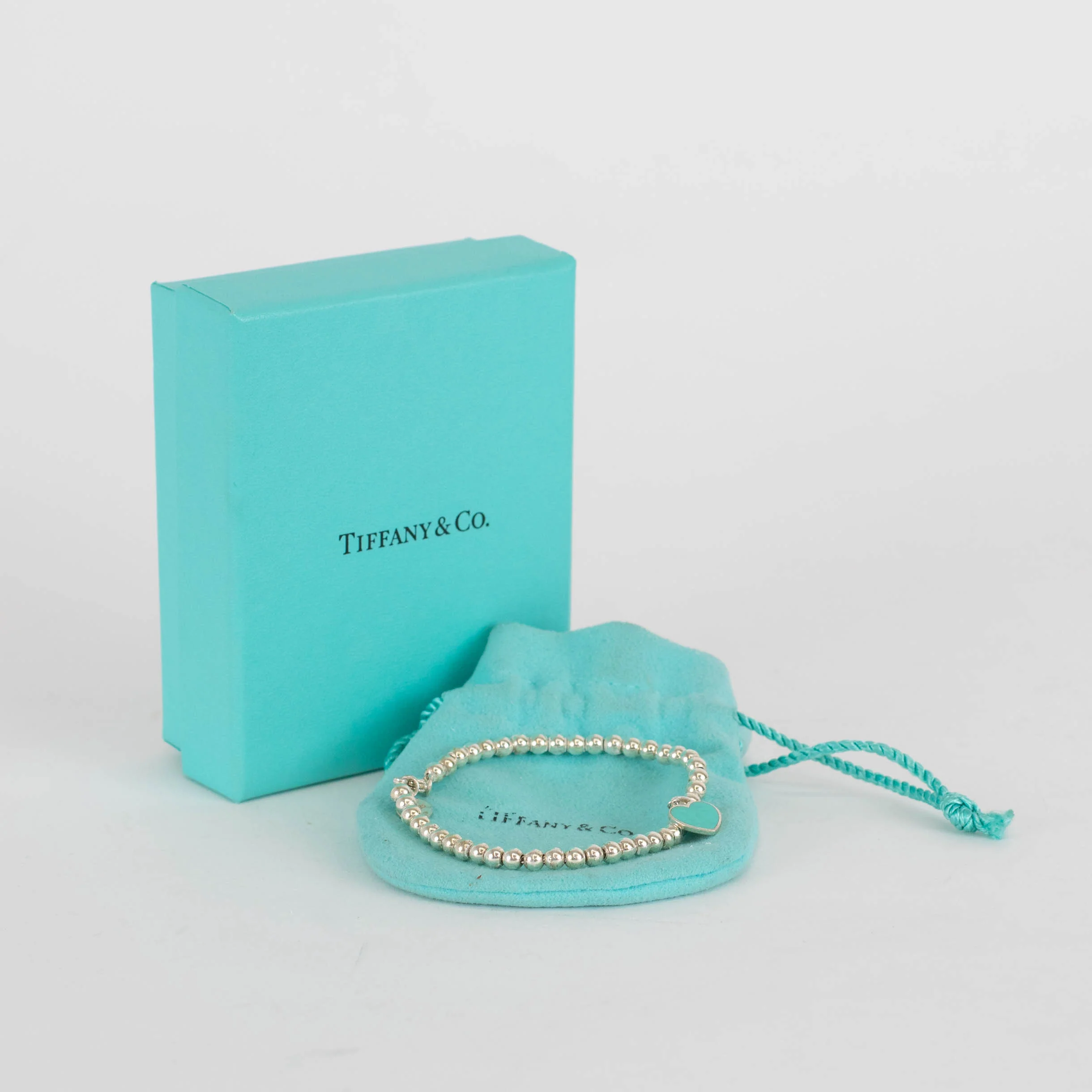 Tiffany & Co Tiffany Blue Heart Tag Bead Bracelet