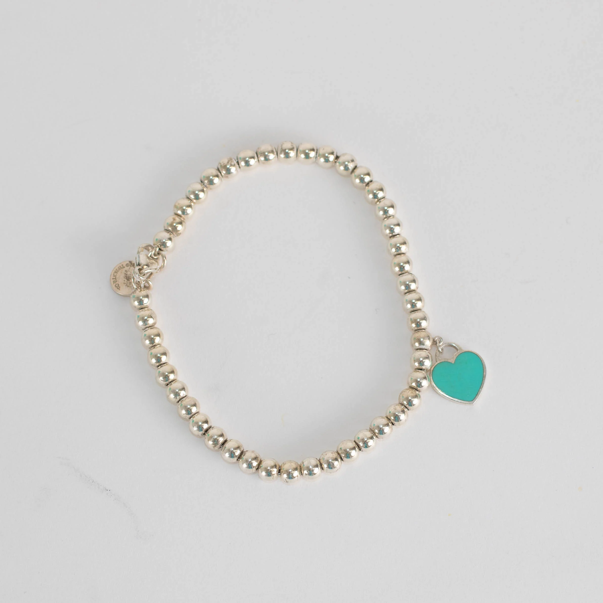 Tiffany & Co Tiffany Blue Heart Tag Bead Bracelet - Image 2