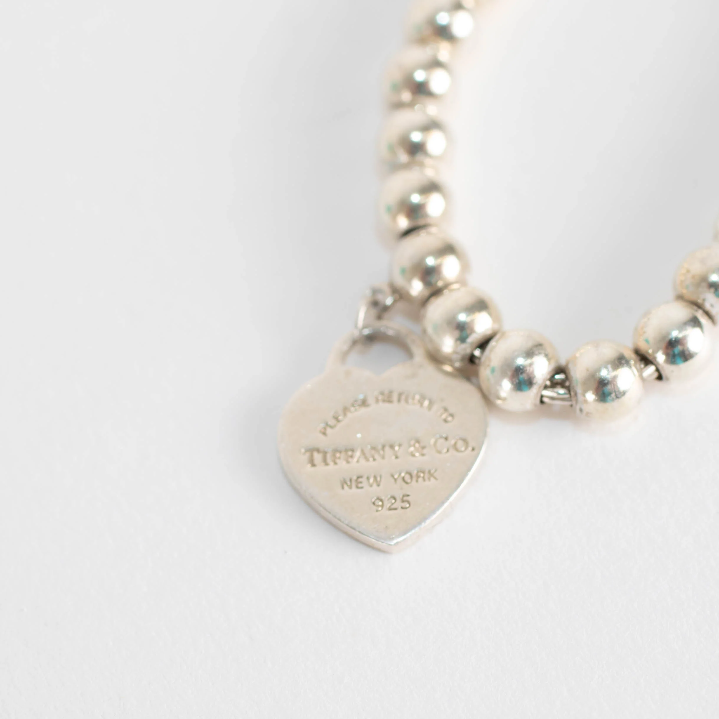 Tiffany & Co Tiffany Blue Heart Tag Bead Bracelet - Image 5