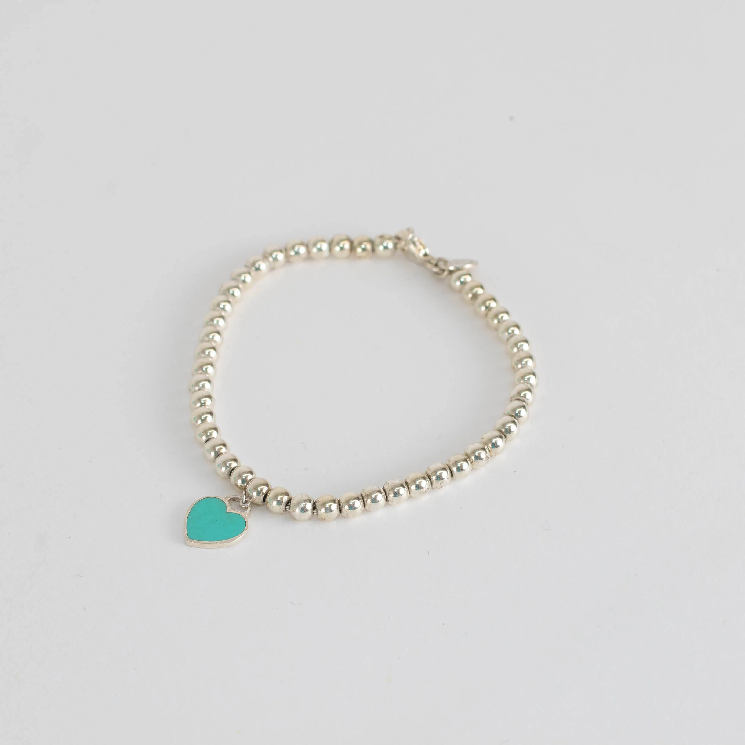 Tiffany & Co Tiffany Blue Heart Tag Bead Bracelet - Image 6