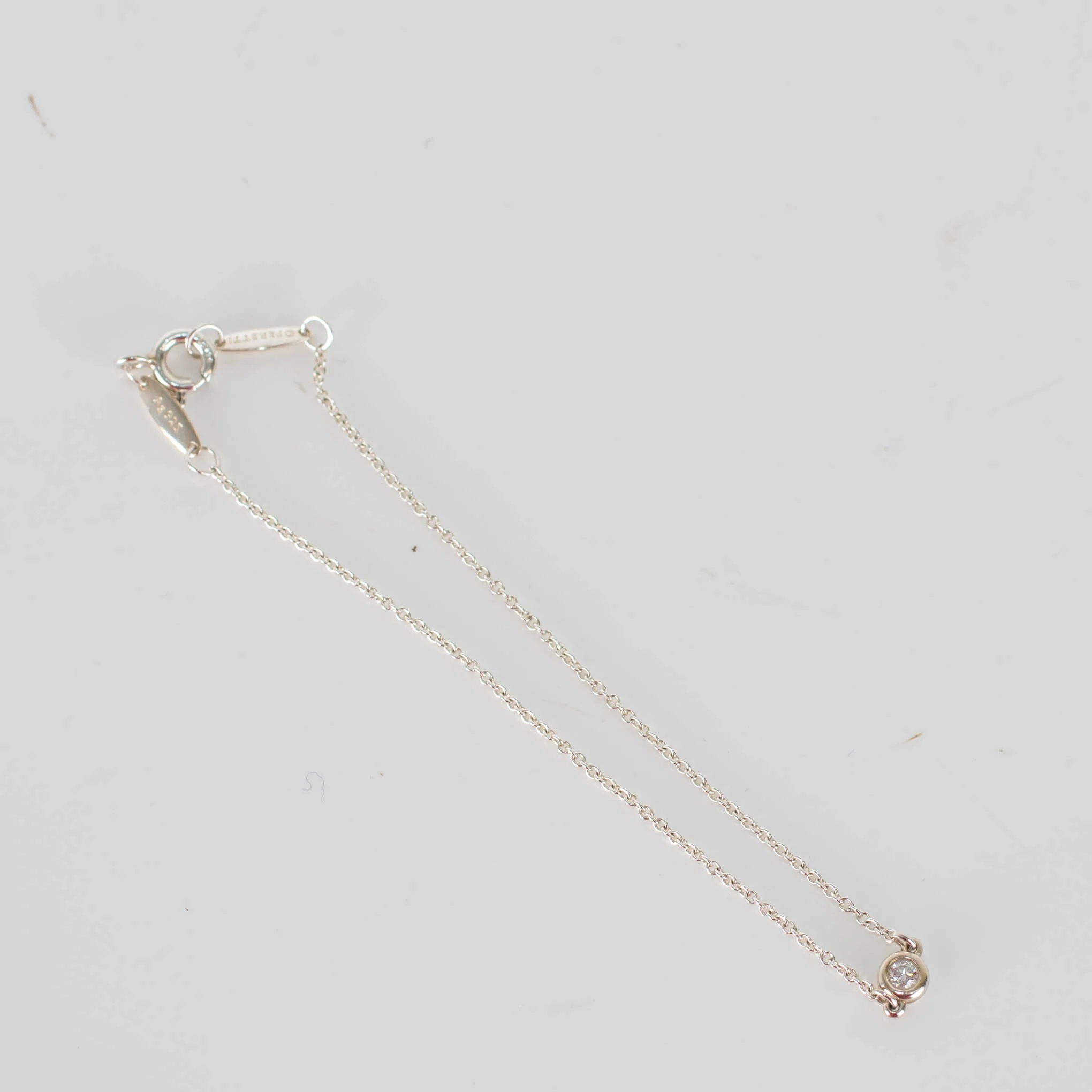 Tiffany & Co Elsa Peretti Silver Diamonds By The Yard Bracelet - Image 2