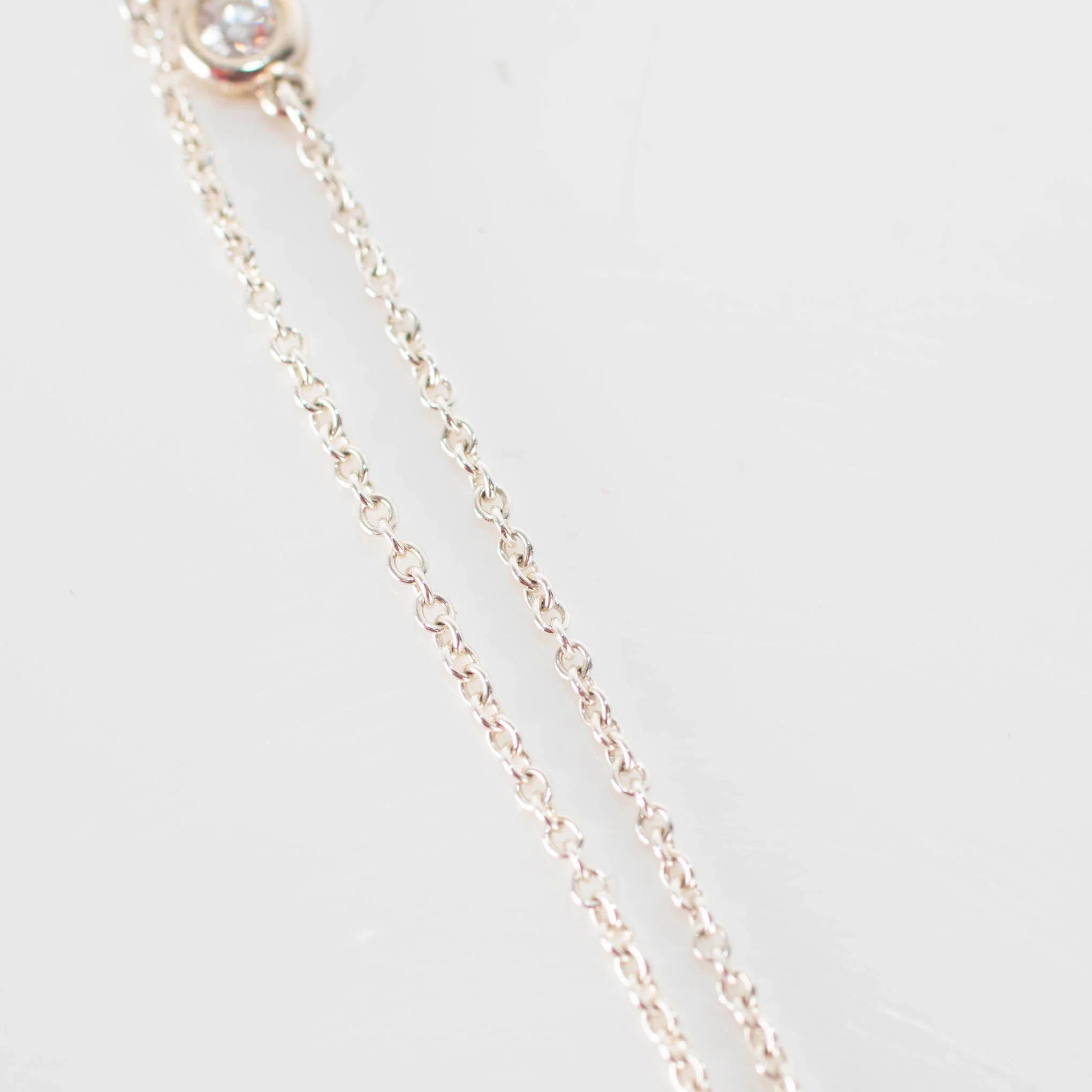 Tiffany & Co Elsa Peretti Silver Diamonds By The Yard Bracelet - Image 5