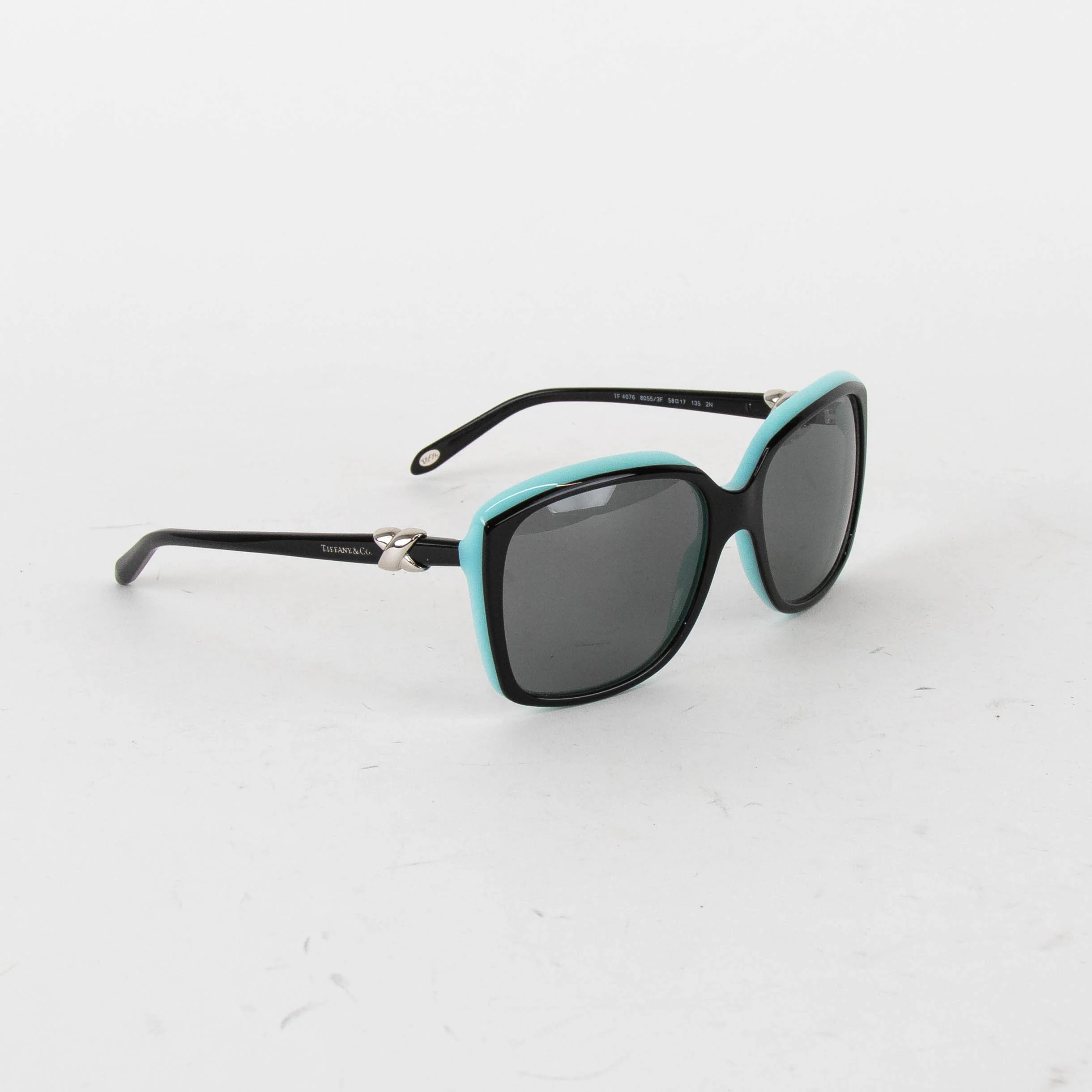 Tiffany & Co Square Frame Sunglasses with Tiffany Blue Back - Image 3