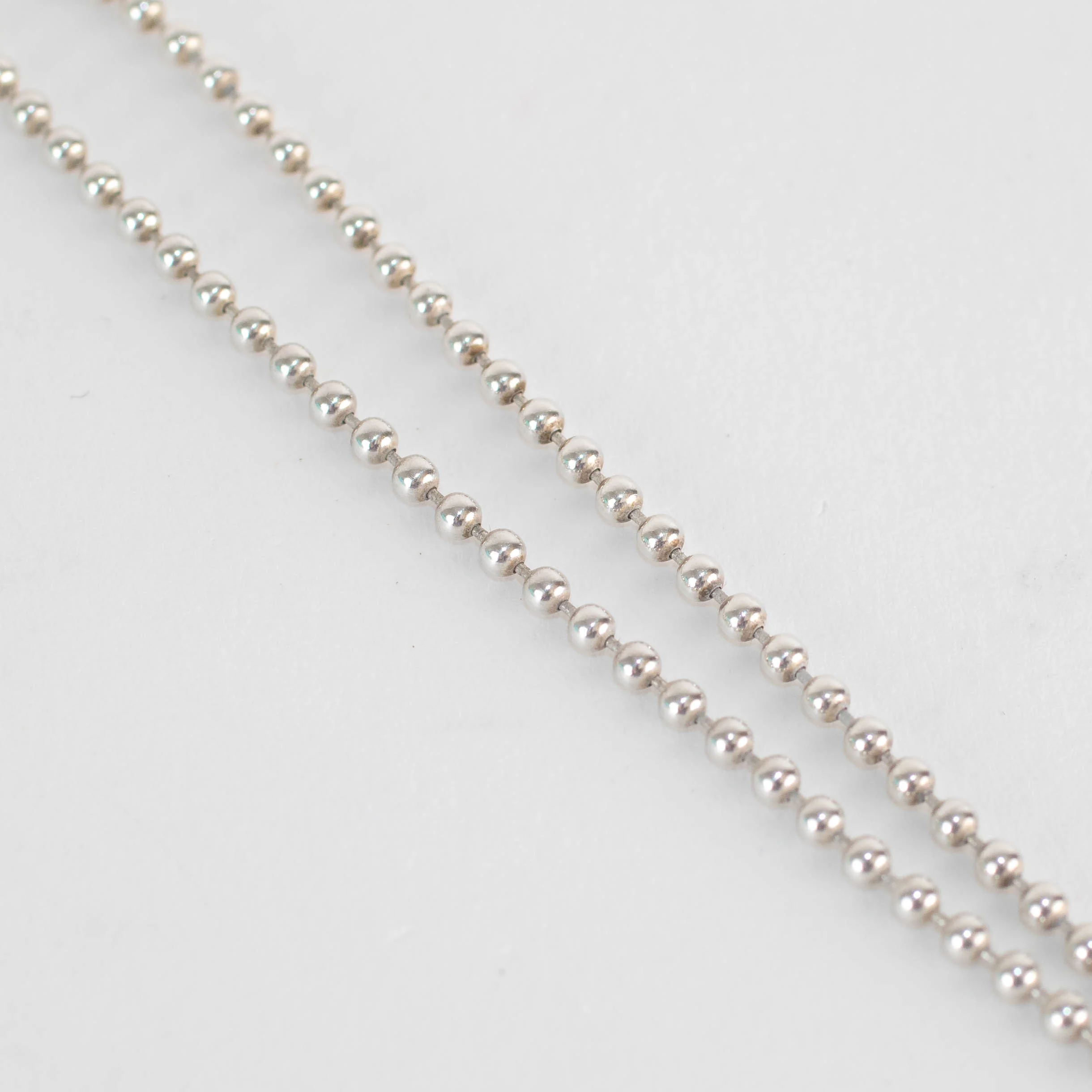Tiffany & Co Sterling Silver Roman Cross With Ball Chain - Image 4