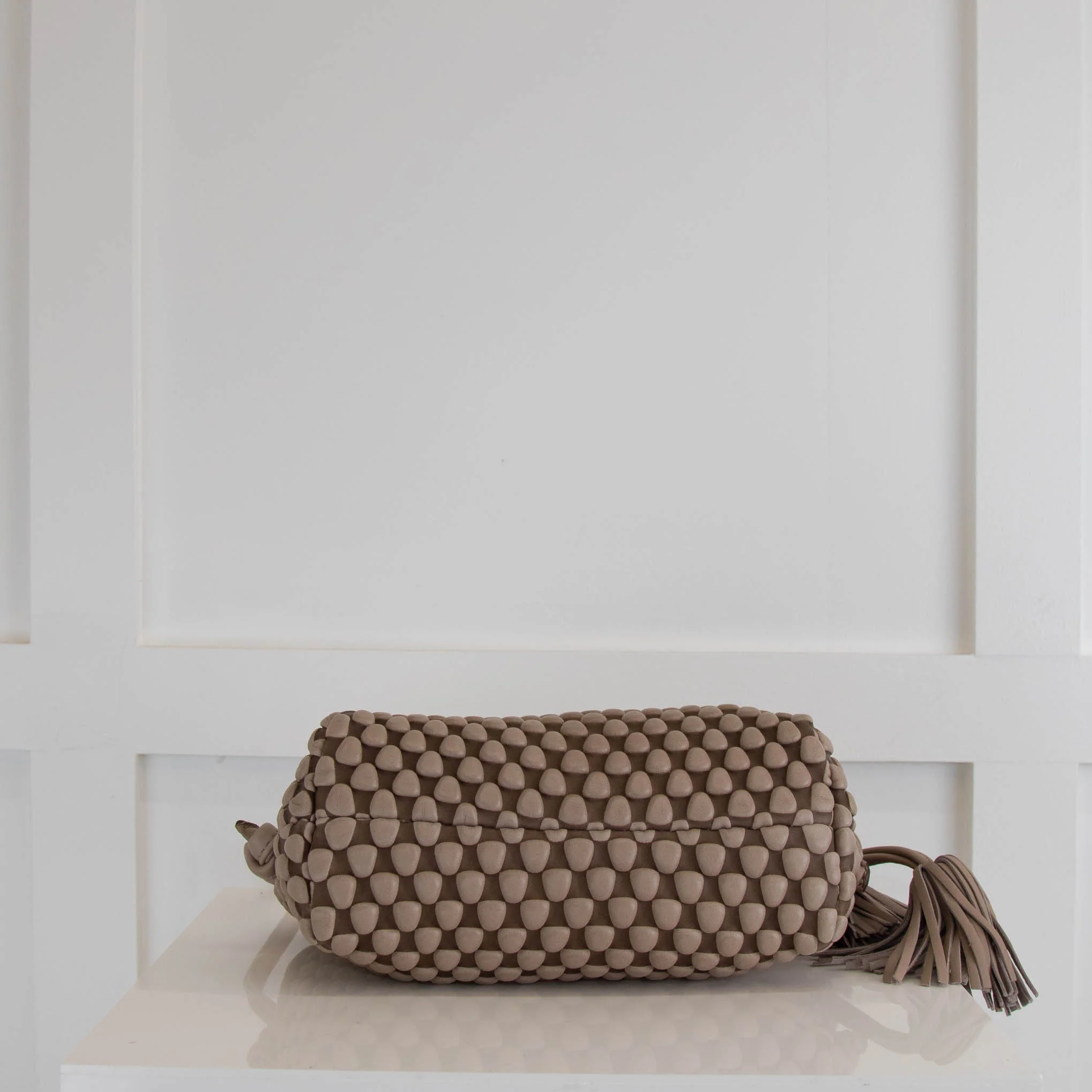 Tissa Fontaneda Gizmo Taupe Tassel Crossbody Bag - Image 5