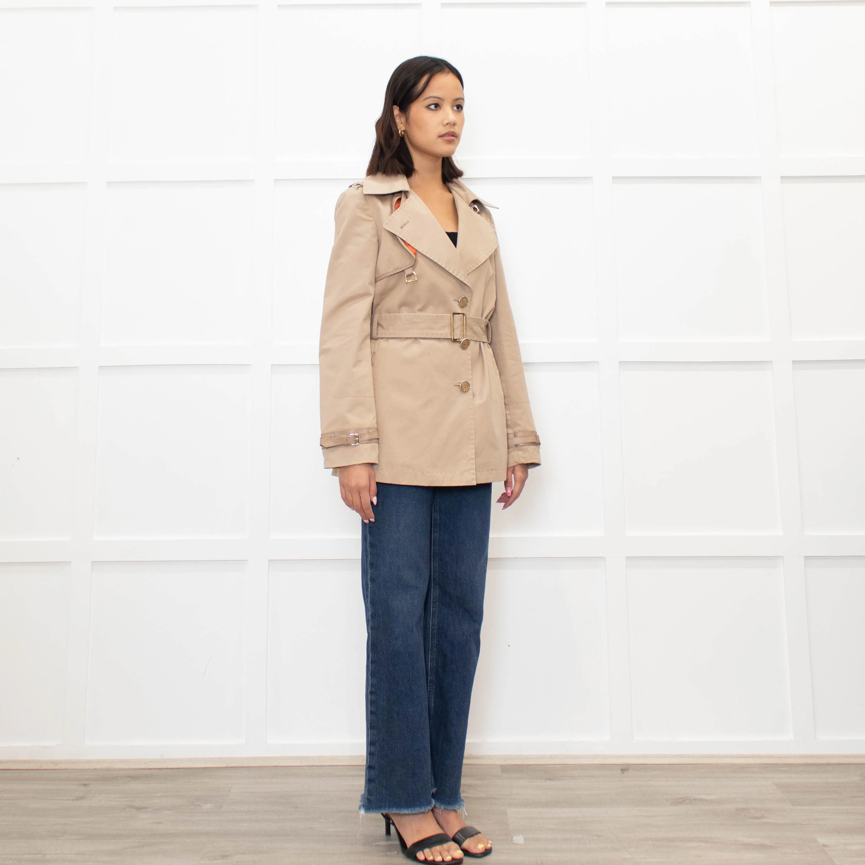 Tods Beige Short Trench Coat With Belt - Image 3