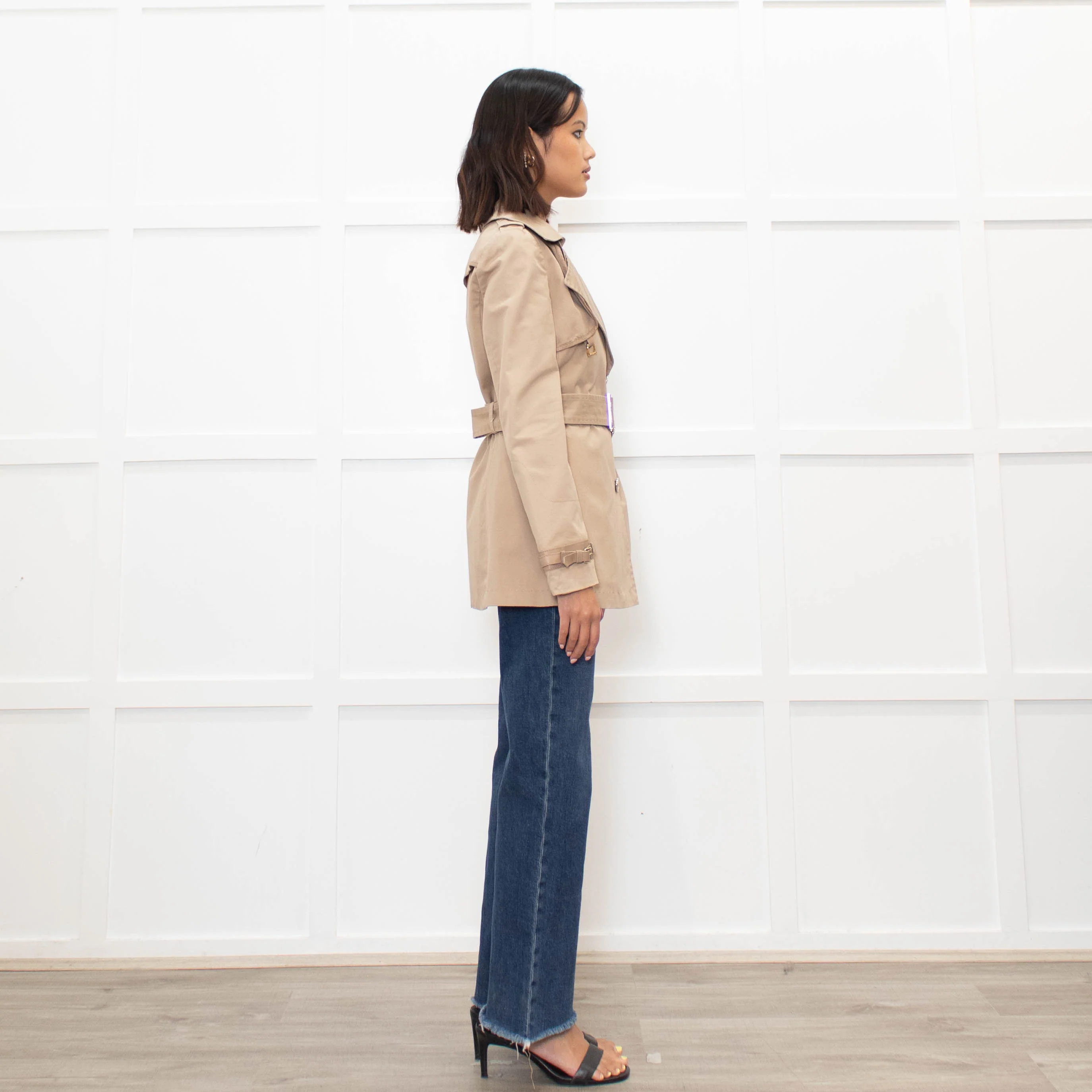 Tods Beige Short Trench Coat With Belt - Image 4