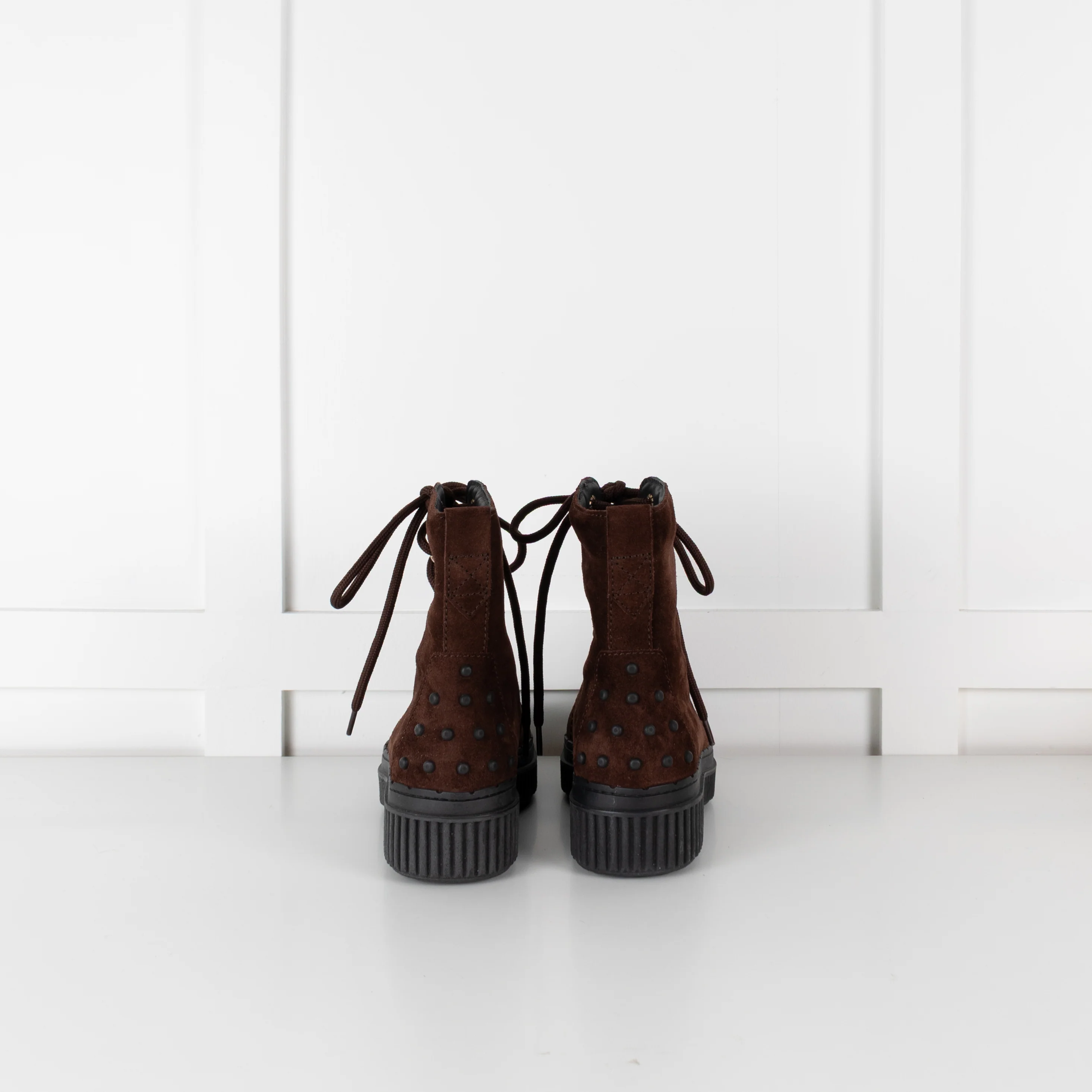 Tod's Brown Suede Lace Up Ankle Boots - Image 5