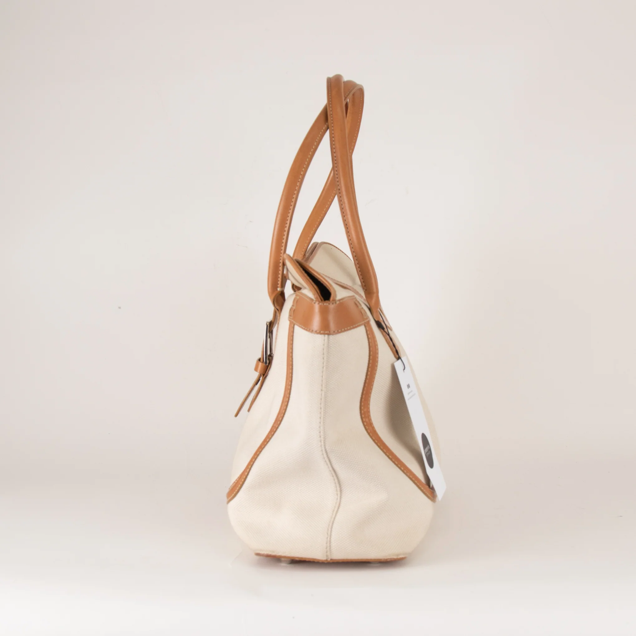 Tod's Canvas and Tan Leather Shoulder Bag - Image 5