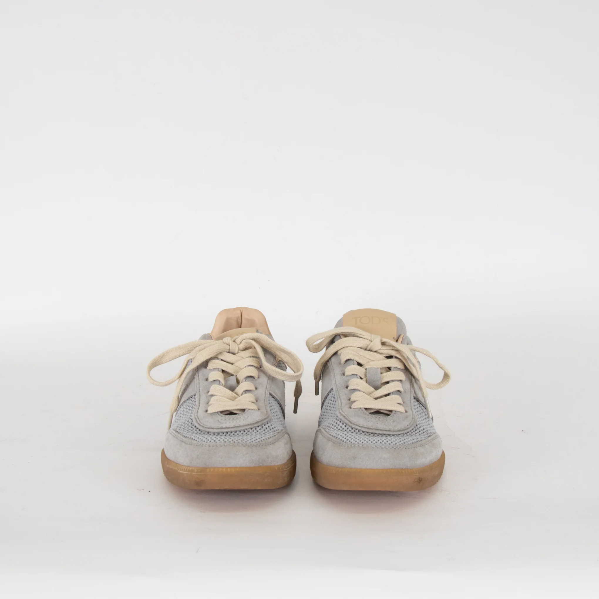 Tod's Dusty Blue Suede Tabs Trainers - Image 2