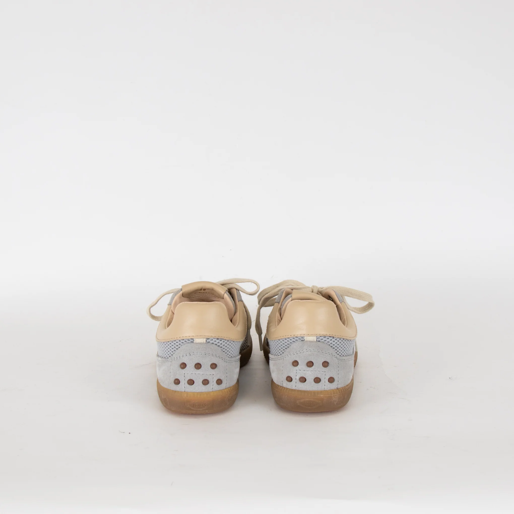 Tod's Dusty Blue Suede Tabs Trainers - Image 4
