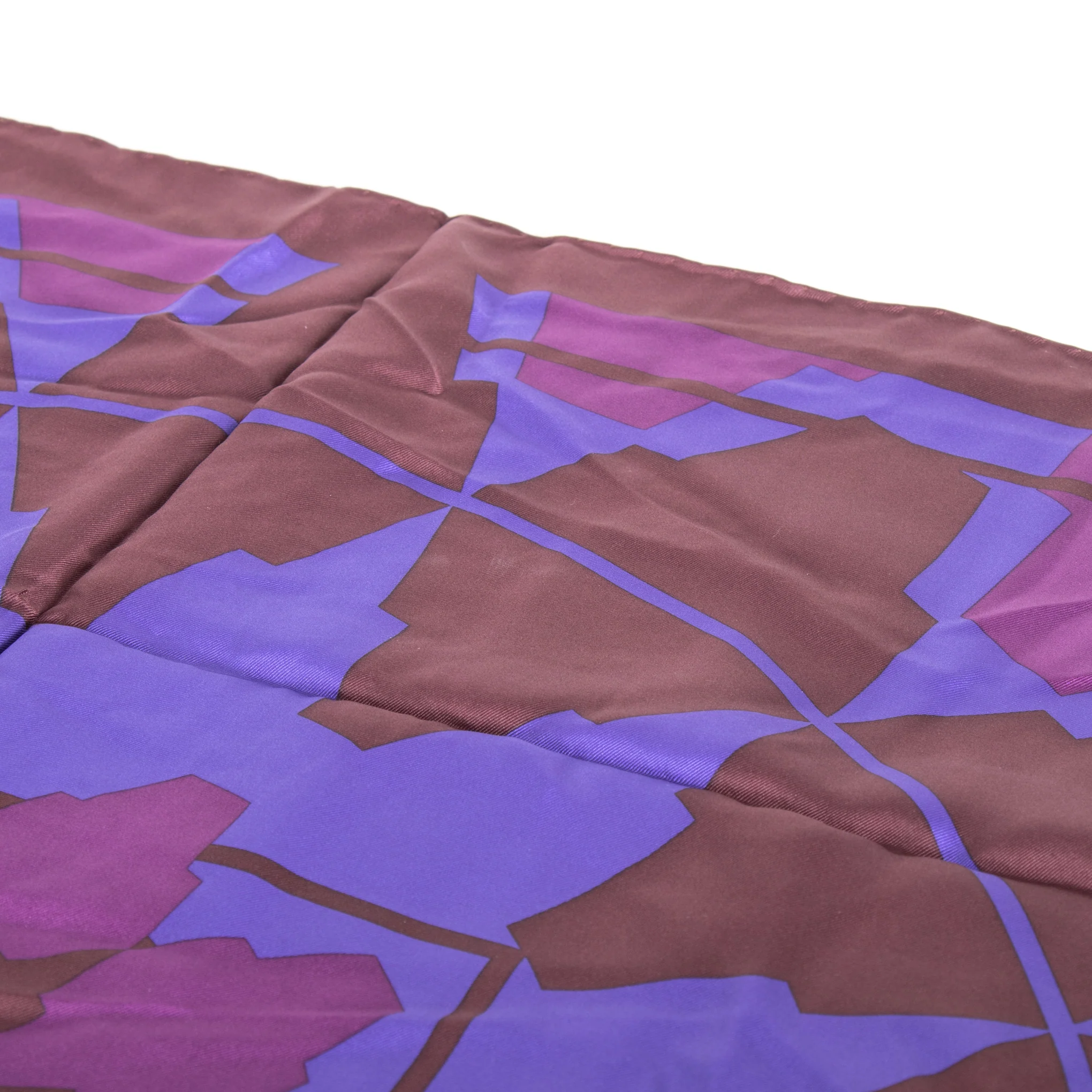 Tod's Electric Blue and Burgundy Silk Scarf - Image 5