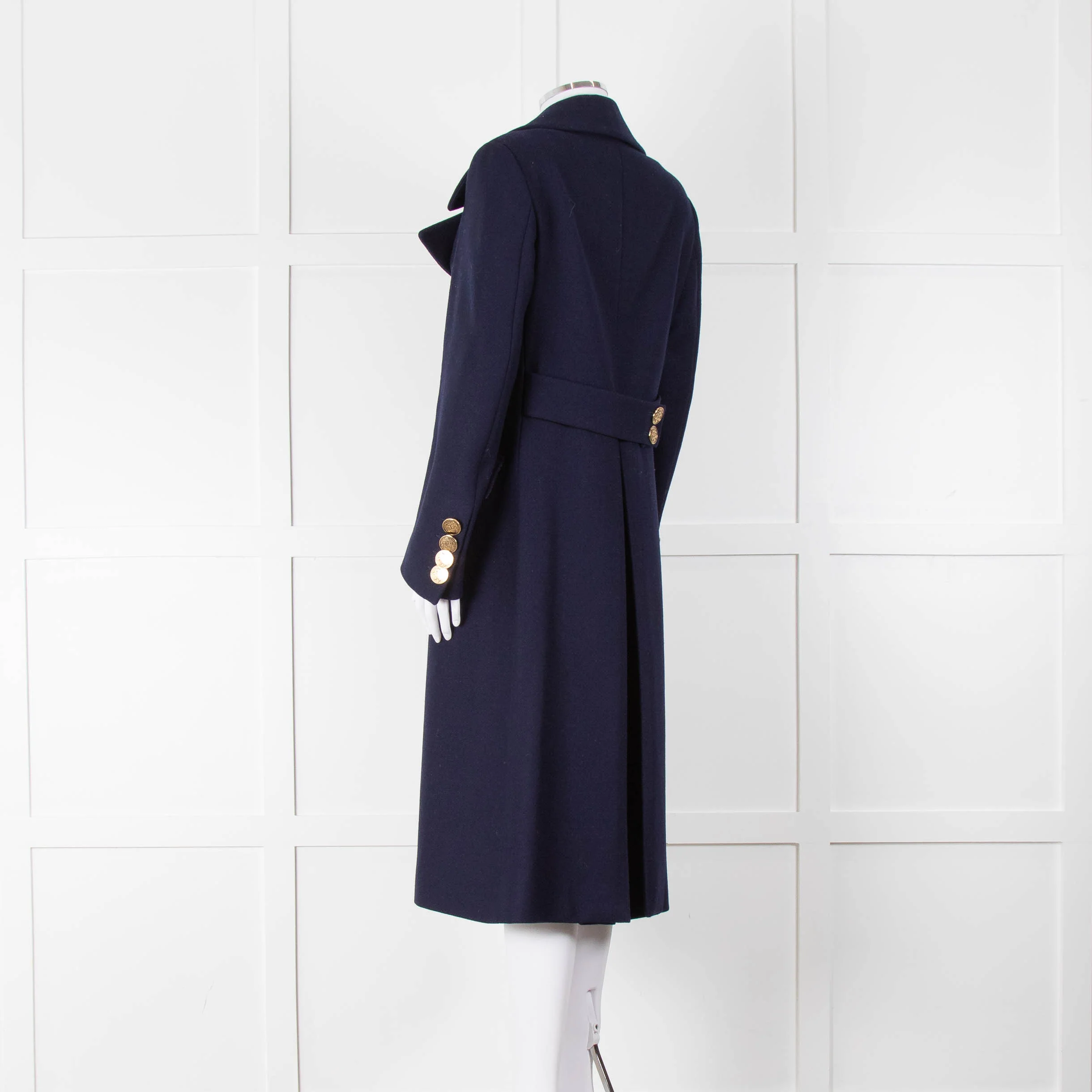 Tod's Navy Military Style Wool Coat - Image 6