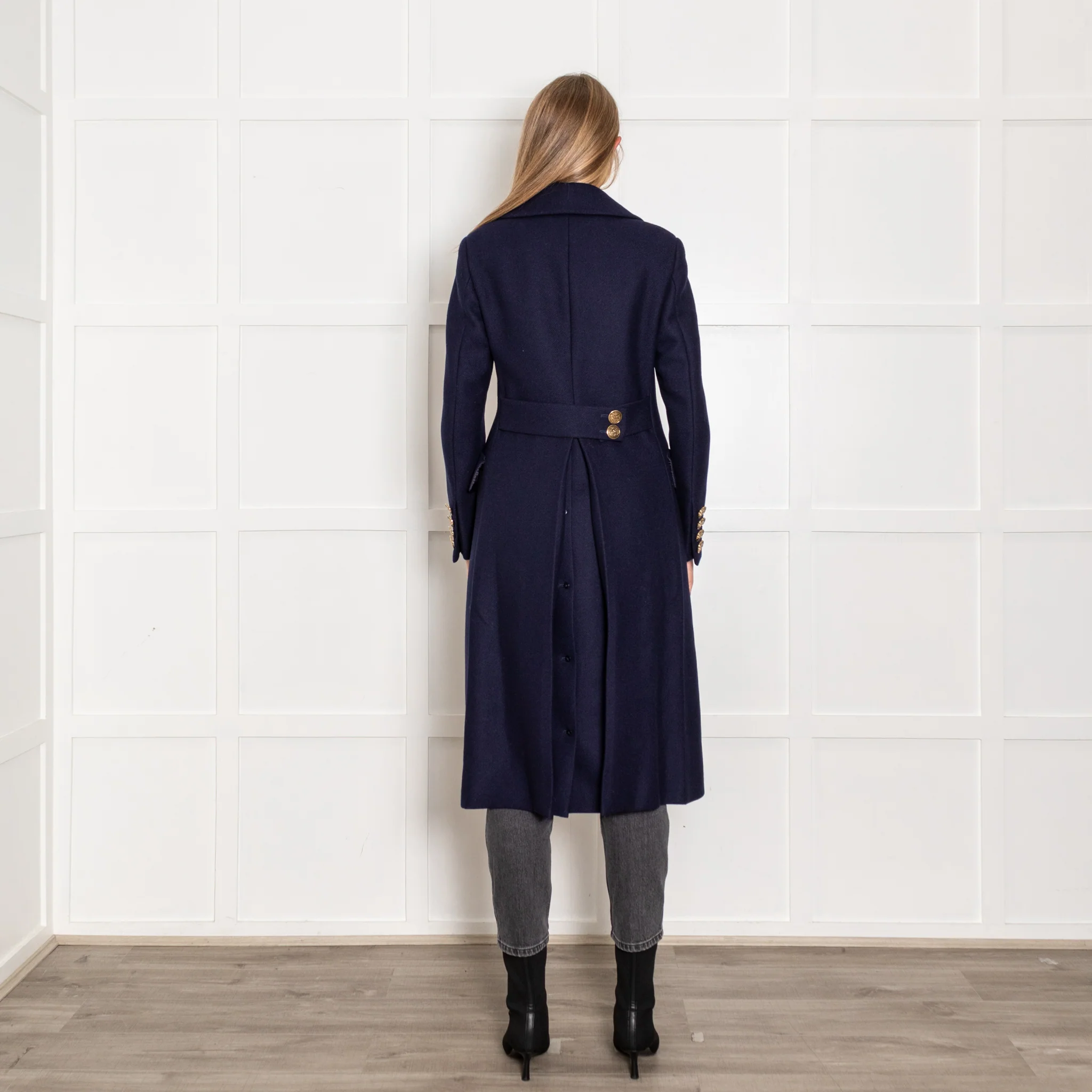 Tod's Navy Wool Military Coat - Image 5