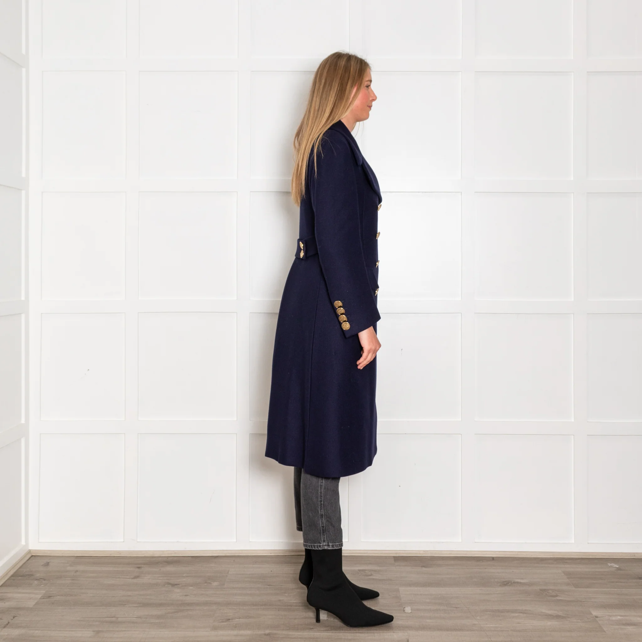 Tod's Navy Wool Military Coat - Image 6