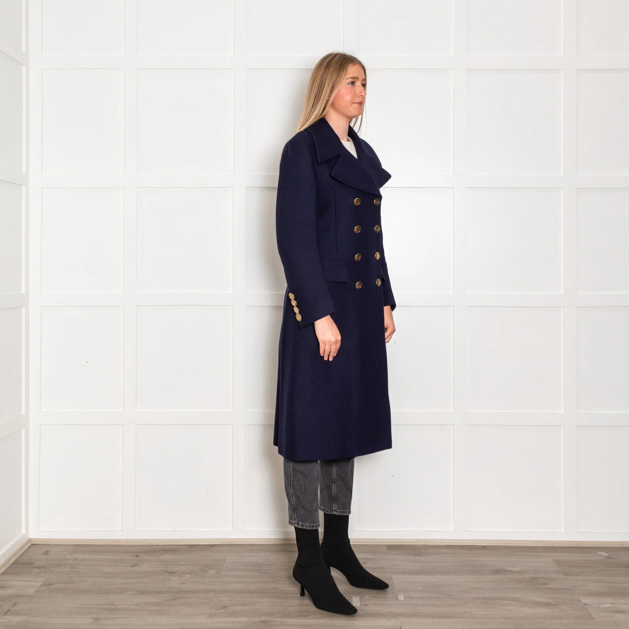 Tod's Navy Wool Military Coat - Image 7