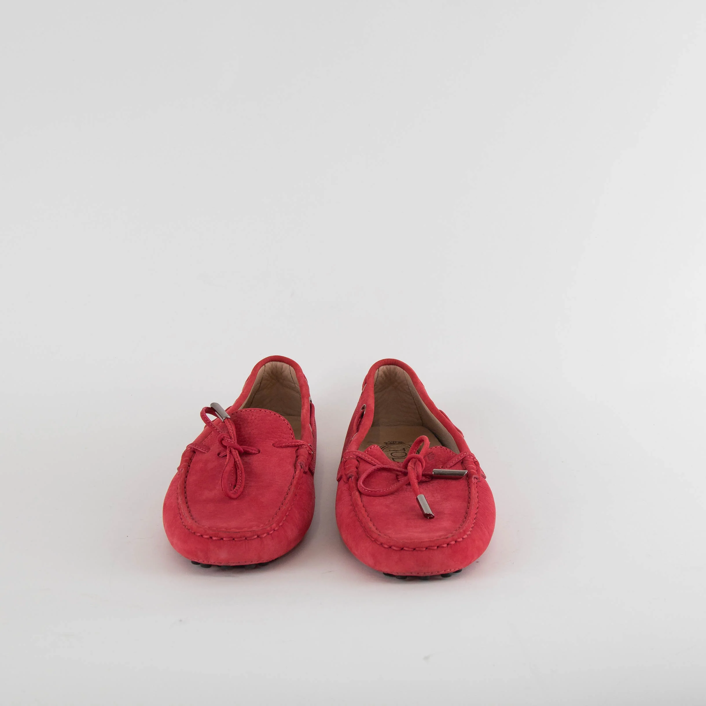 Tod's Red Suede Gommino Loafers - Image 2