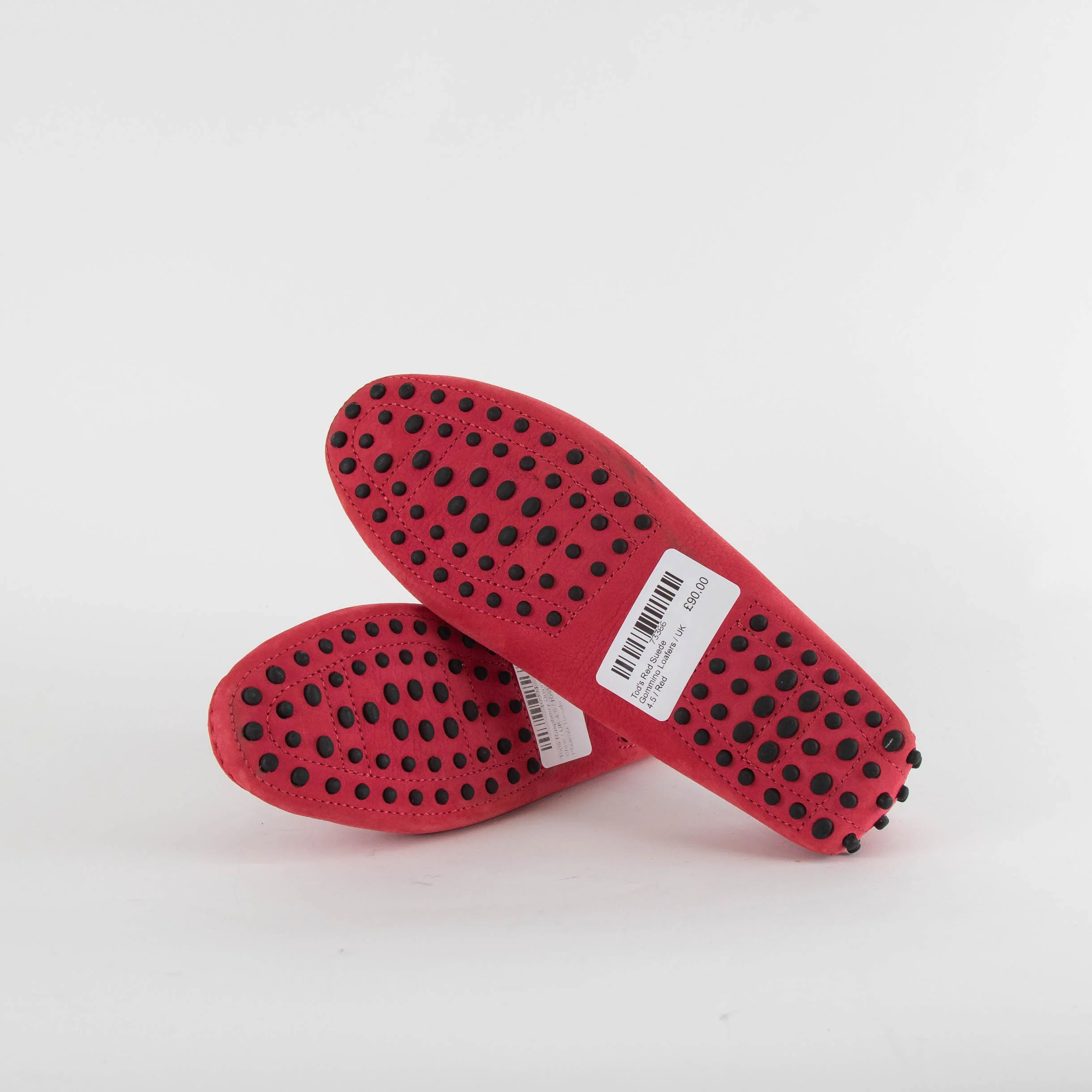 Tod's Red Suede Gommino Loafers - Image 6