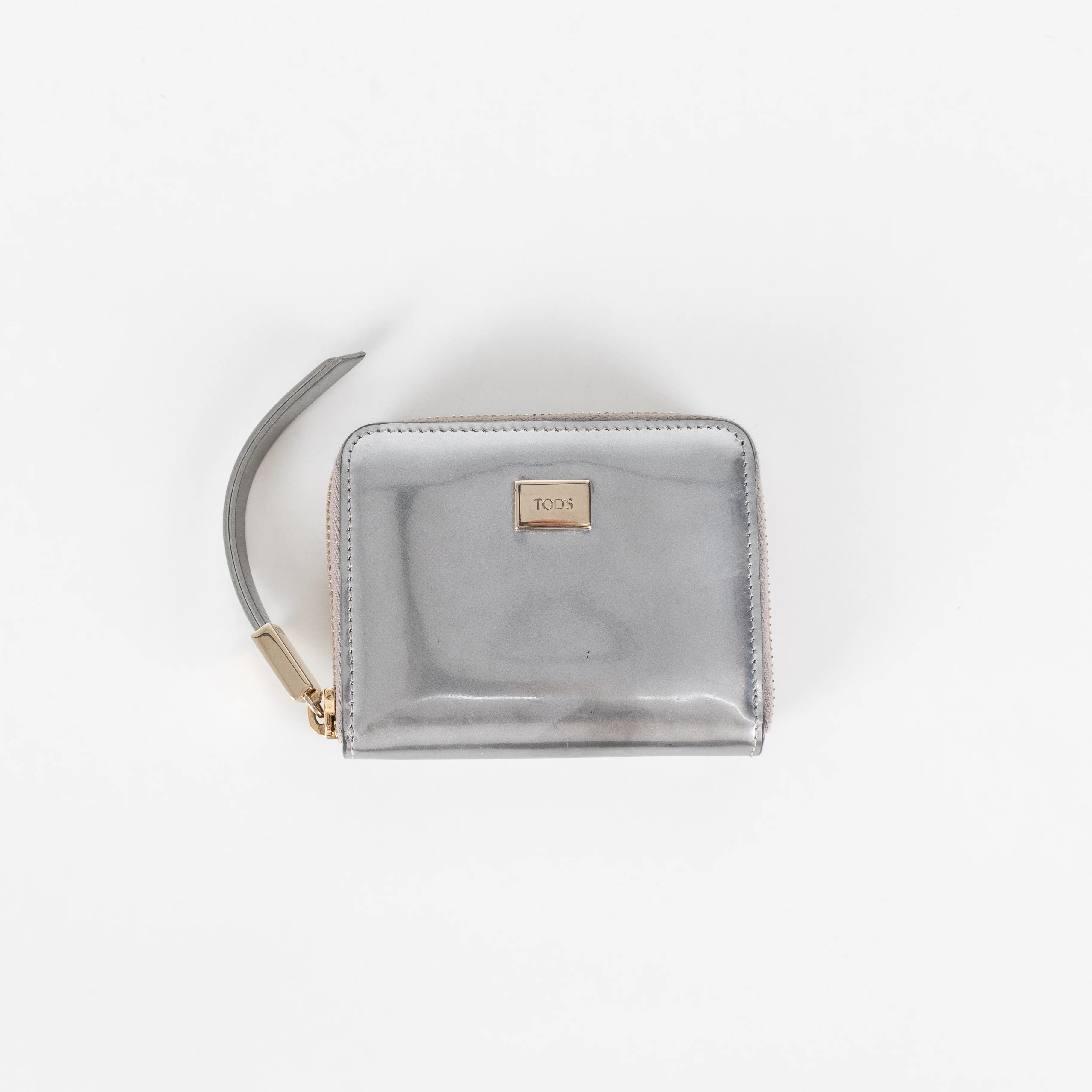 Tod's Silver Patent Leather Small Wallet - Image 7
