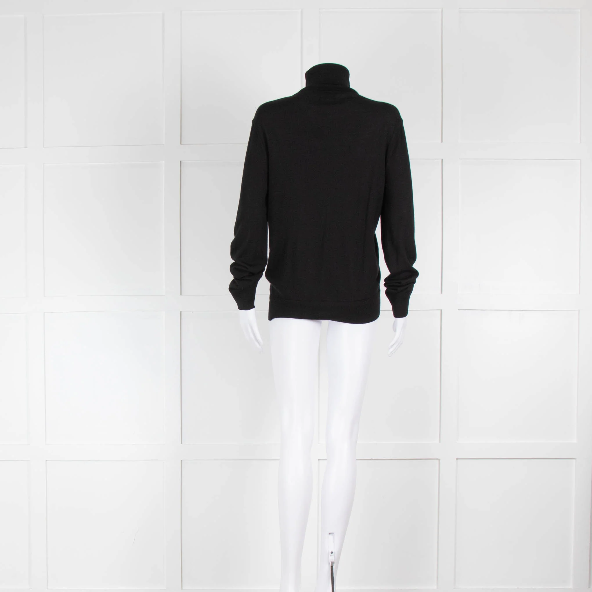 Tom Ford Black Fine Merino Wool Polo Neck Jumper - Image 3