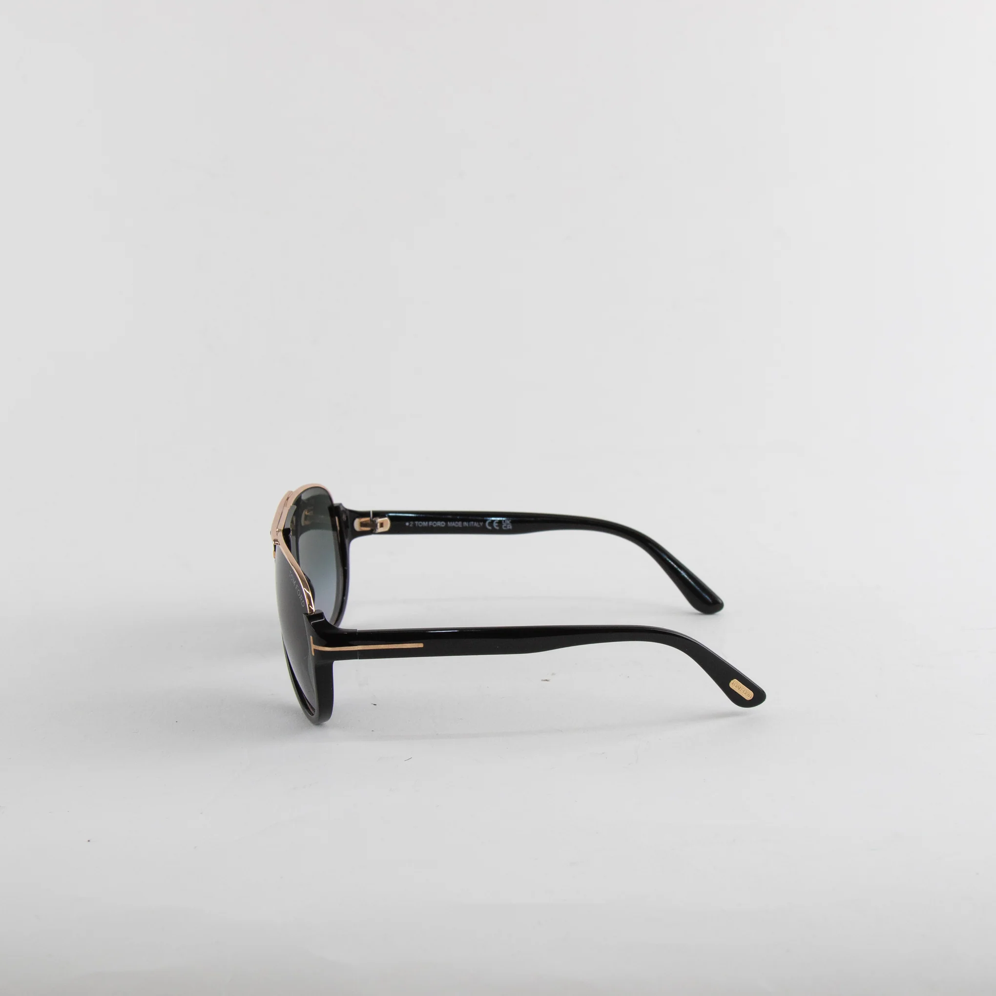 Tom Ford Dimitry Black Sunglasses With Gold Rim - Image 3