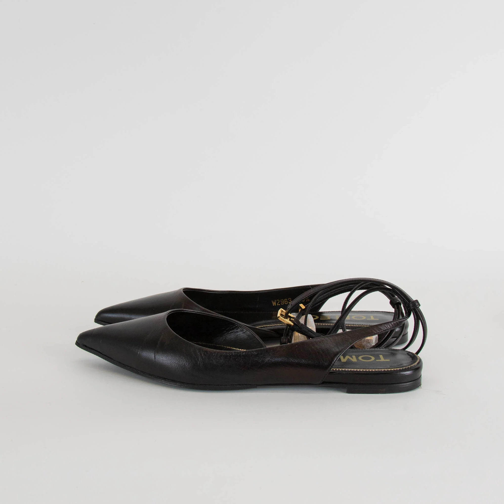 Tom Ford Shiny Kid Padlock Flat Slingback - Image 3