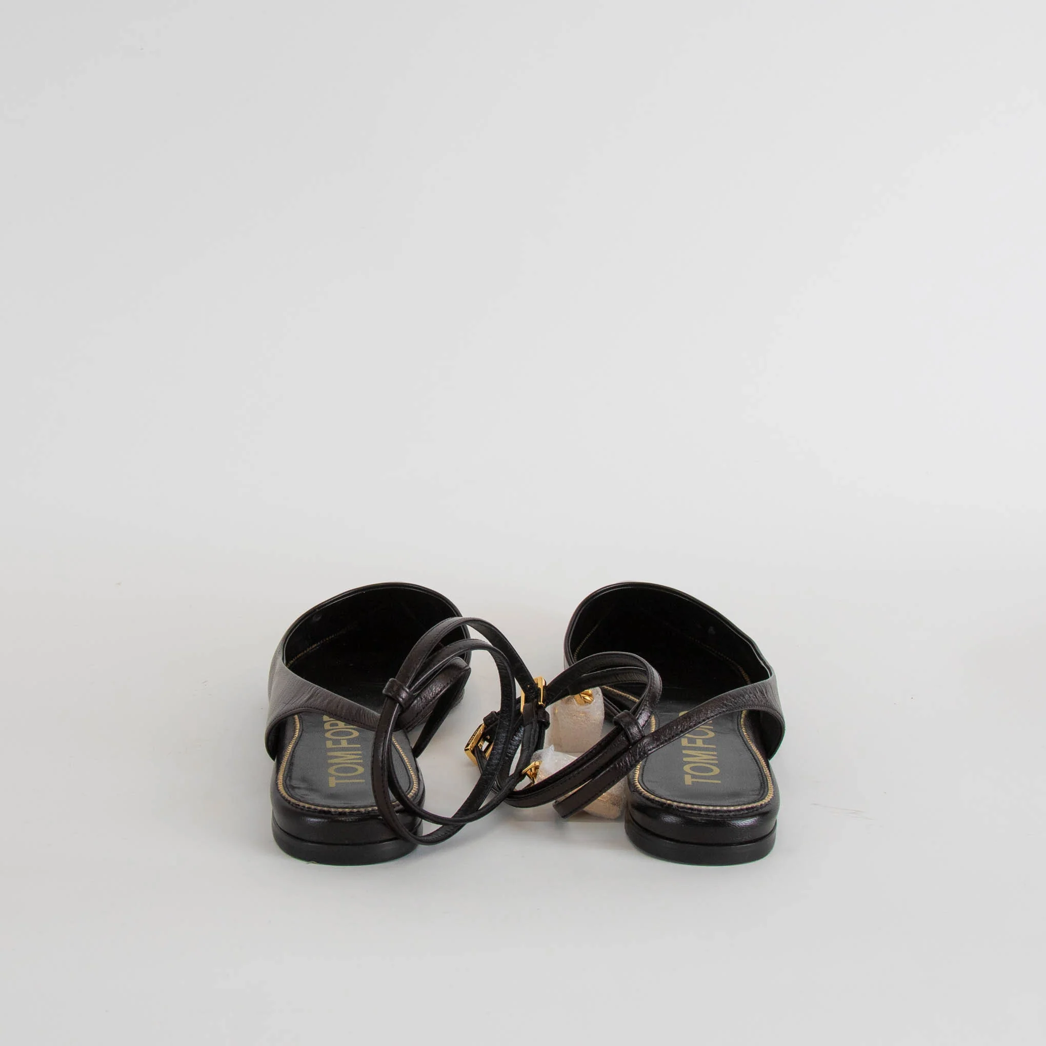 Tom Ford Shiny Kid Padlock Flat Slingback - Image 4