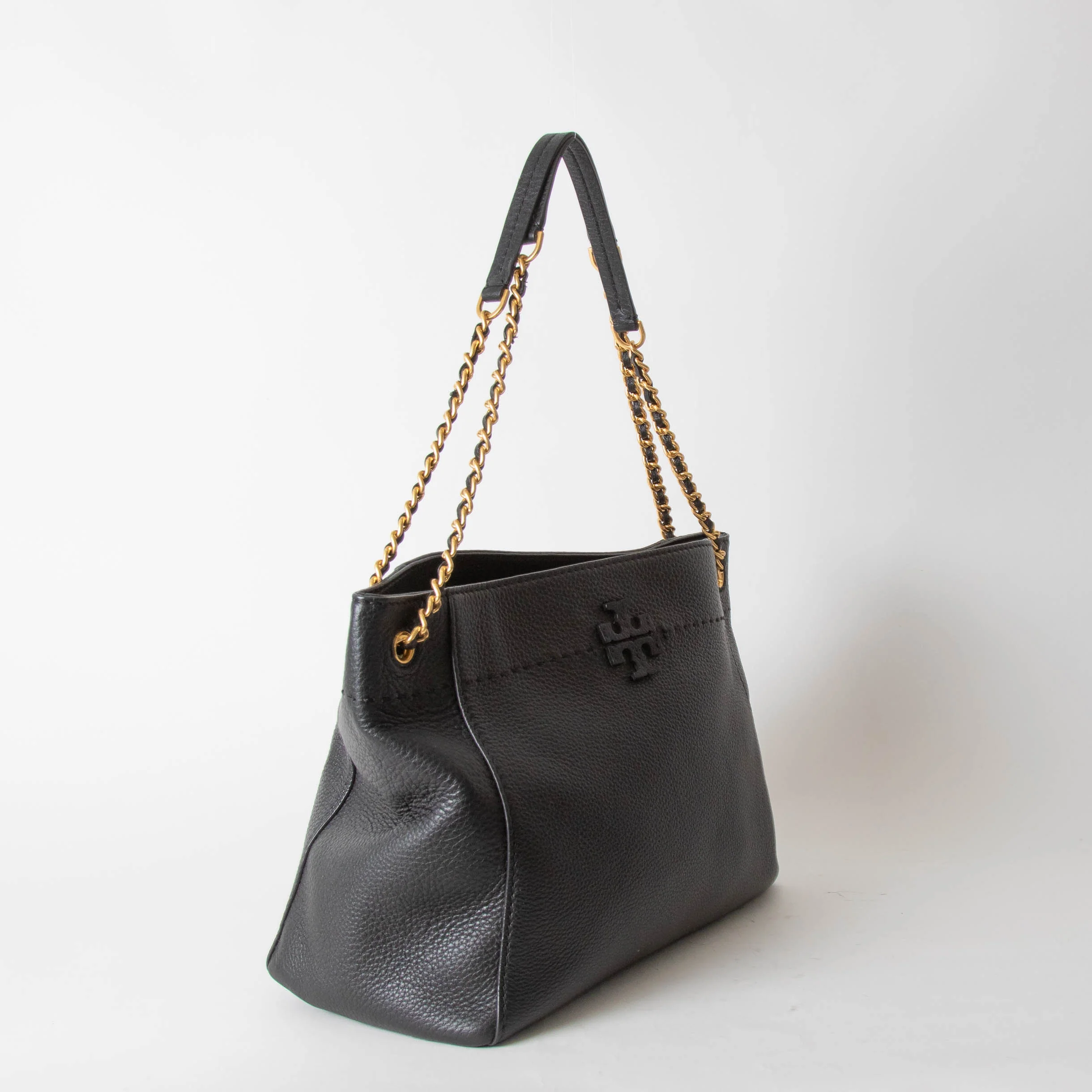 Tory Burch Black Grained Leather McGraw Shoulder Bag - Image 2