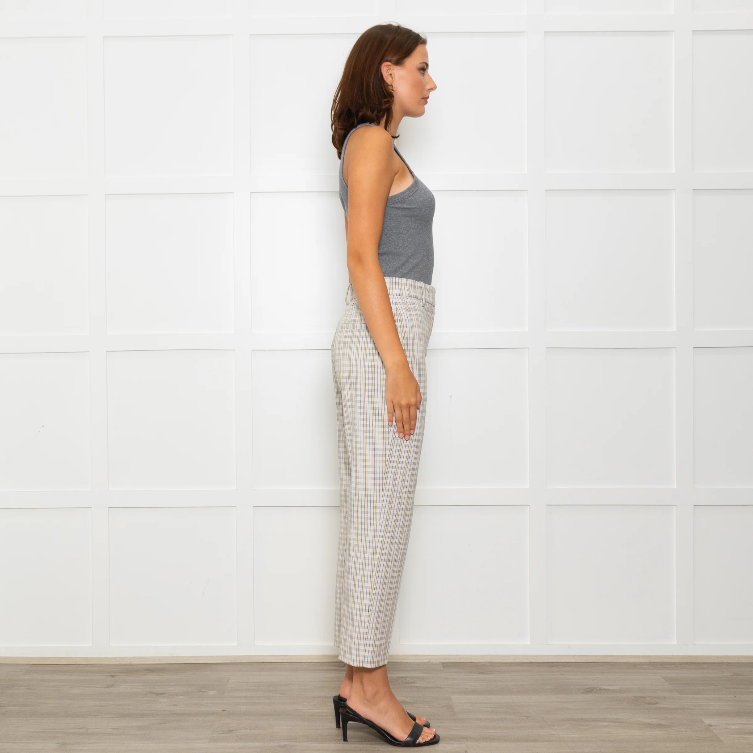 Tory Burch Blue Yellow Stretch Trousers - Image 6