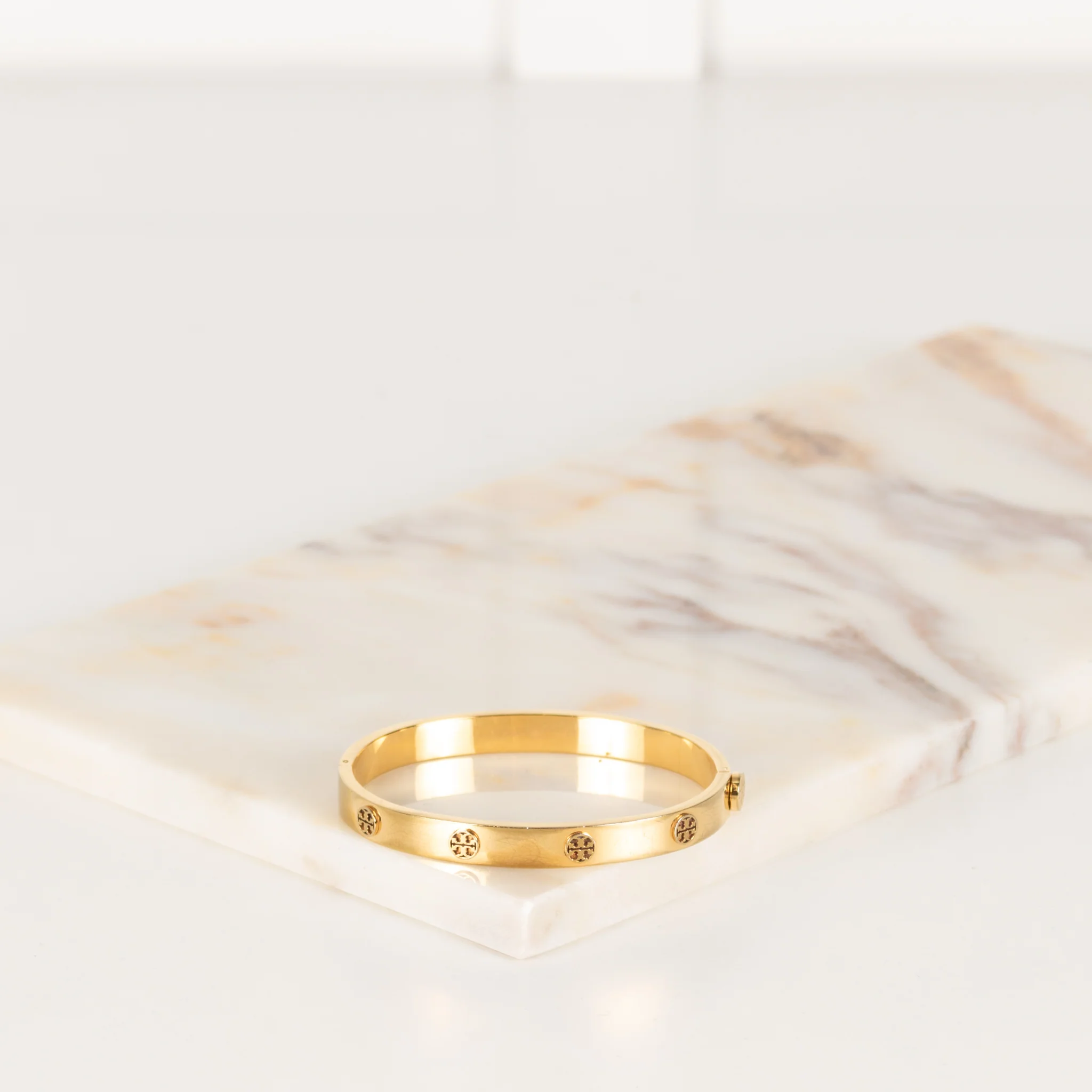 Tory Burch Gold Icon Hinge Bracelet