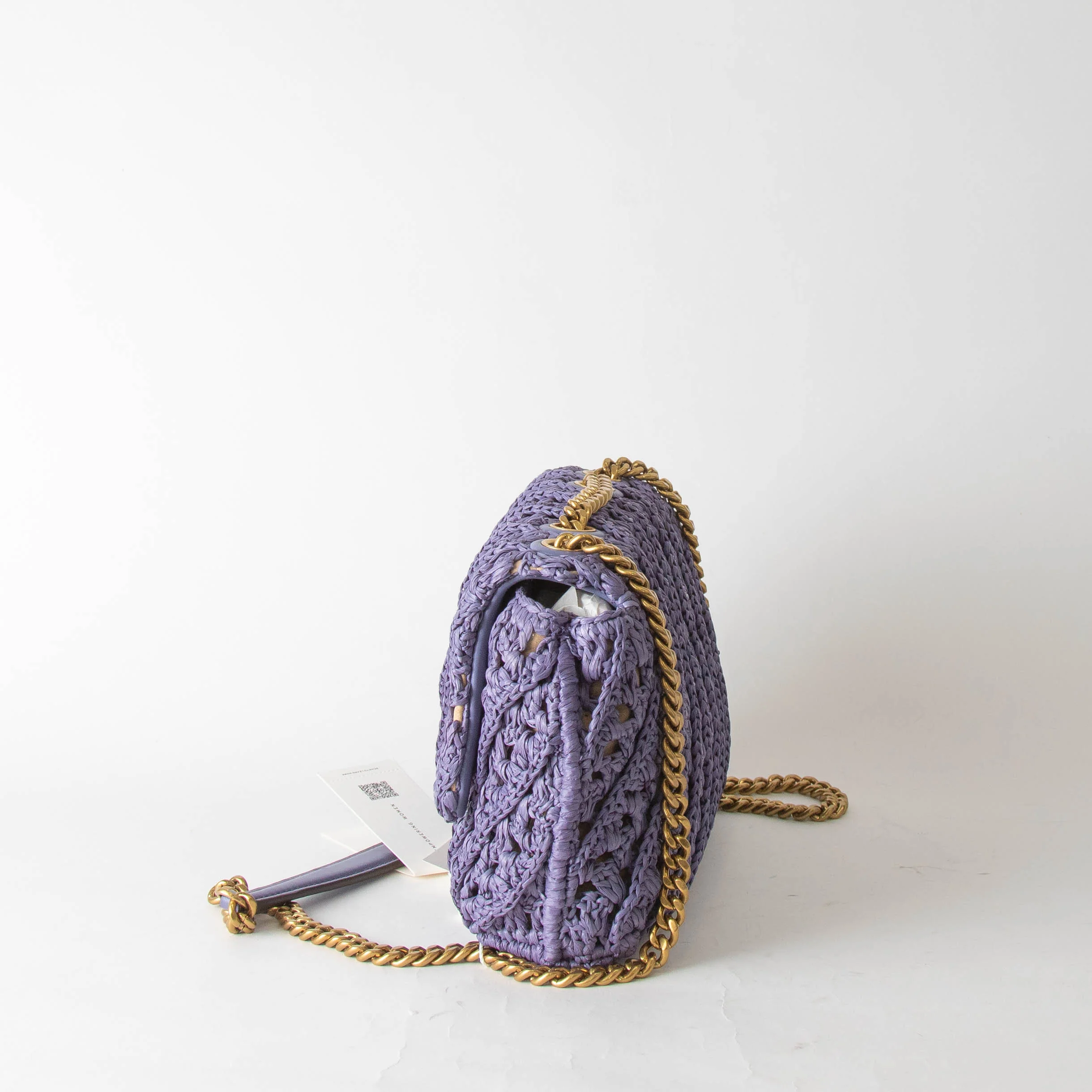 Tory Burch Grape Kira Crochet Convertable Shoulder Bag - Image 5