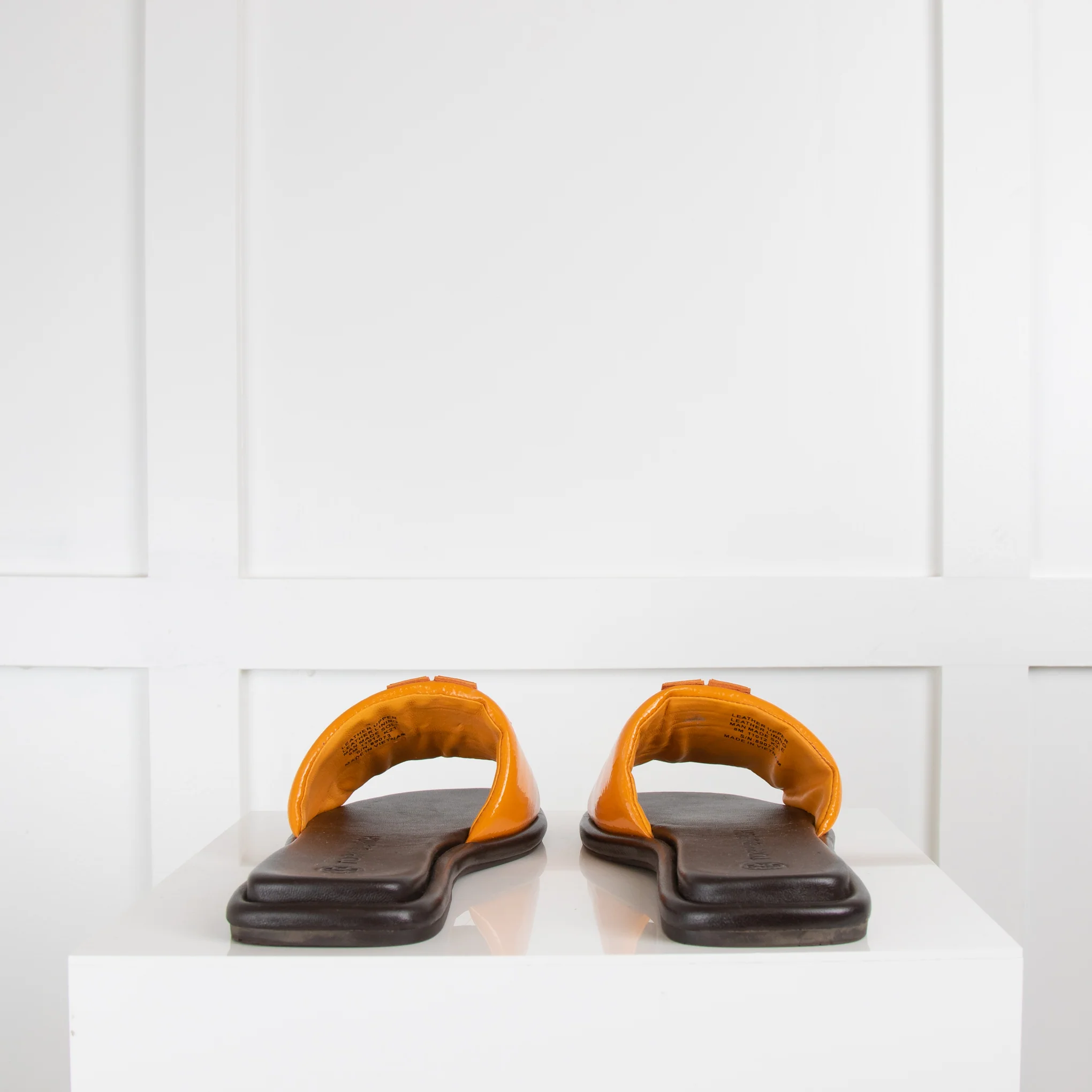 Tory Burch Orange Double T Sport Slides - Image 4